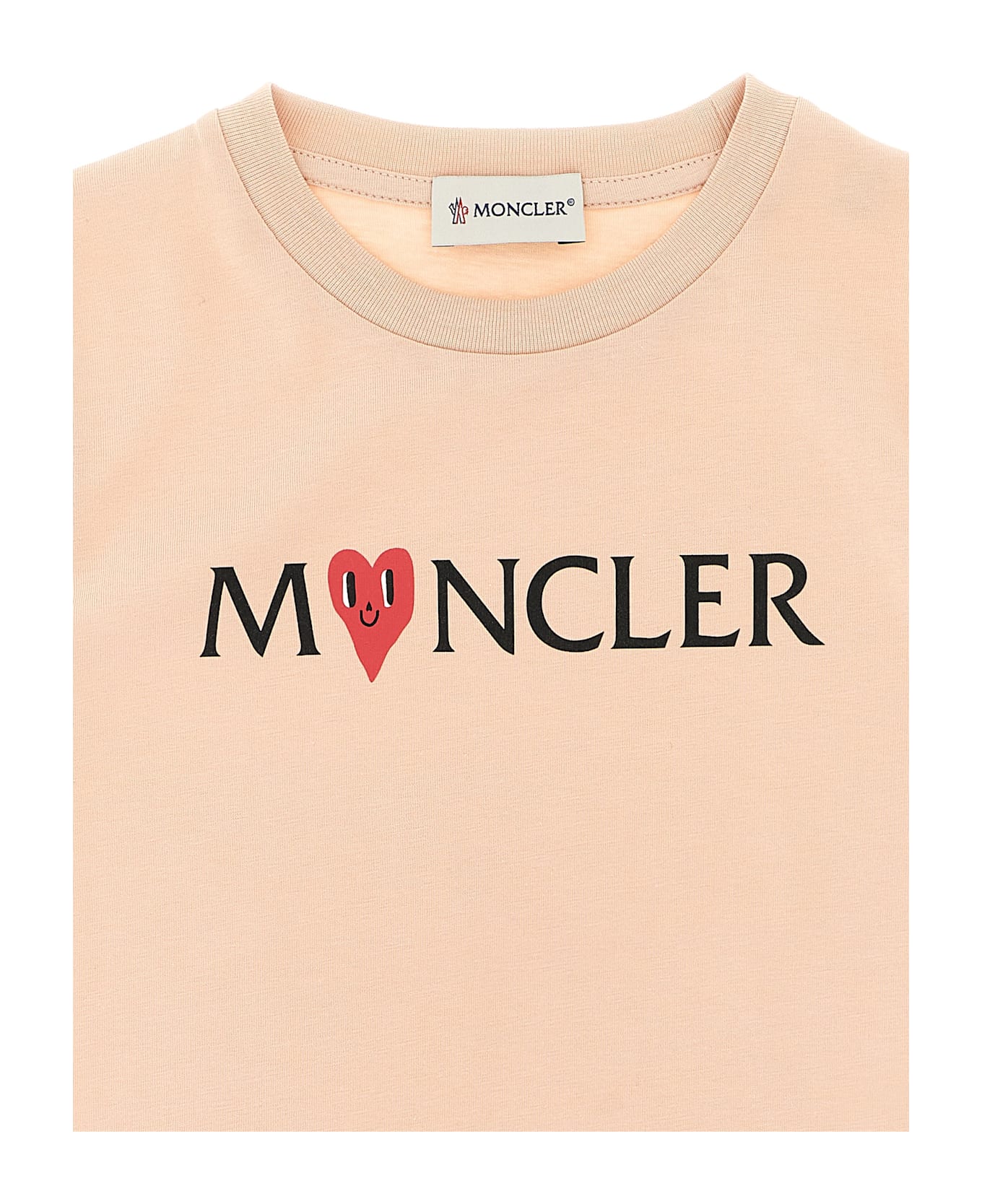 Moncler Logo Print T-shirt - Pink