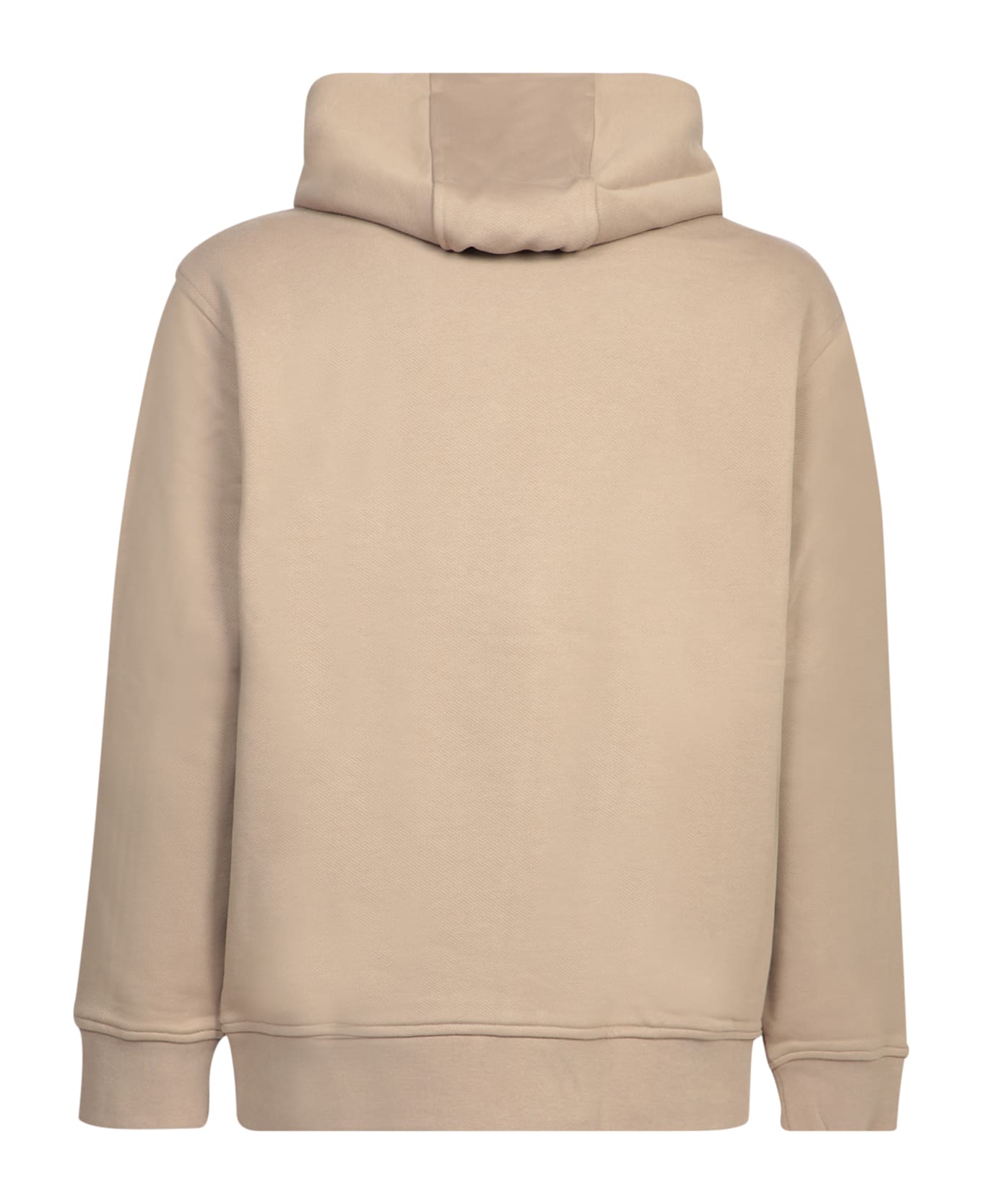 Emporio Armani Beige Hoodie With Chest Logo - Beige