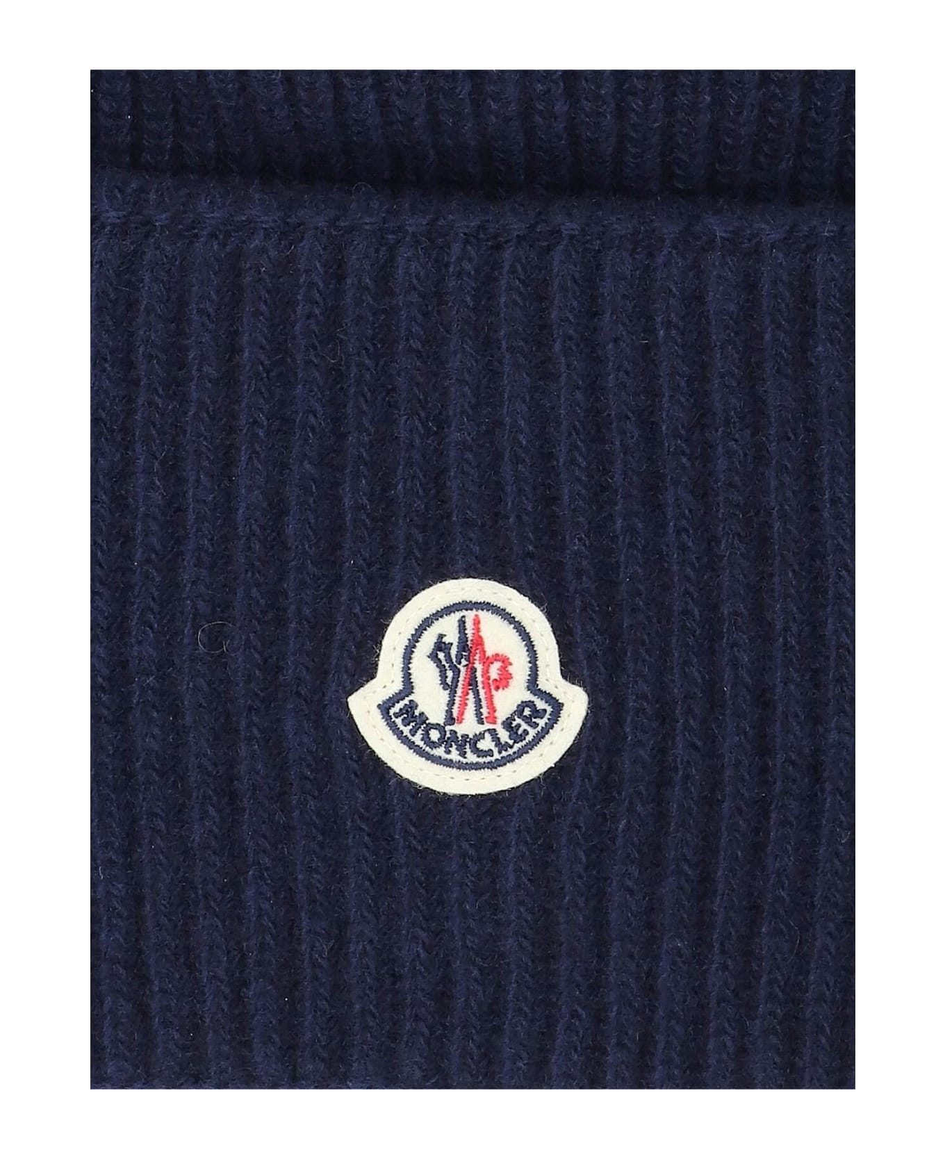 Moncler Logo Beanie - Blue