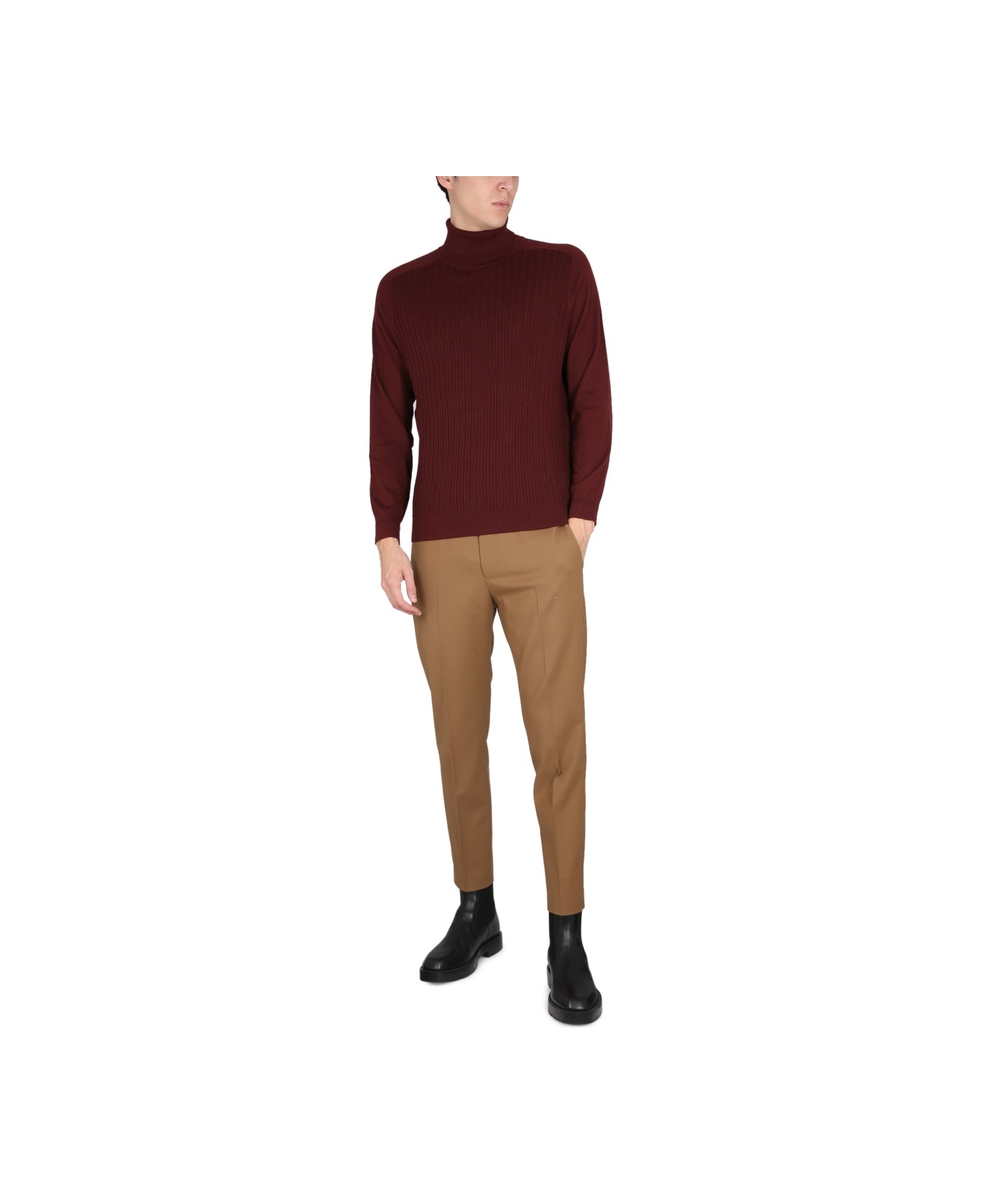 Hugo Boss Rib Knit - BROWN