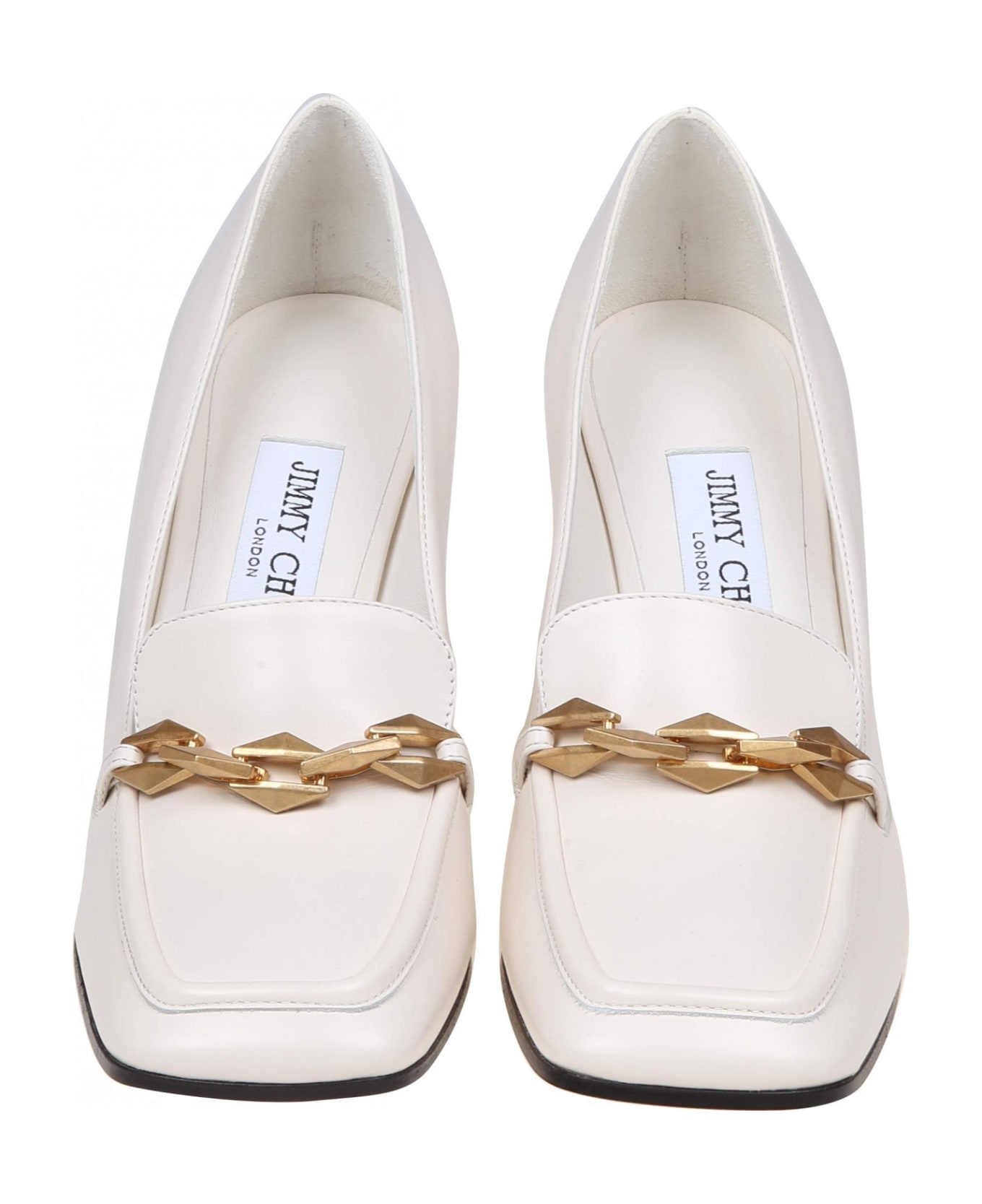 Jimmy Choo Cream White Leather Pump - Milk