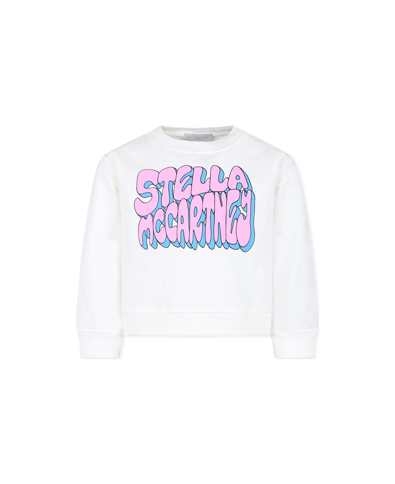 Stella McCartney White Sweatshirt For Girl With Logo - White