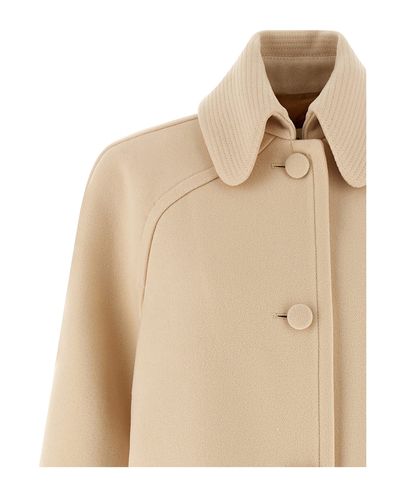 Valentino Garavani Wool Drap Coat - Beige