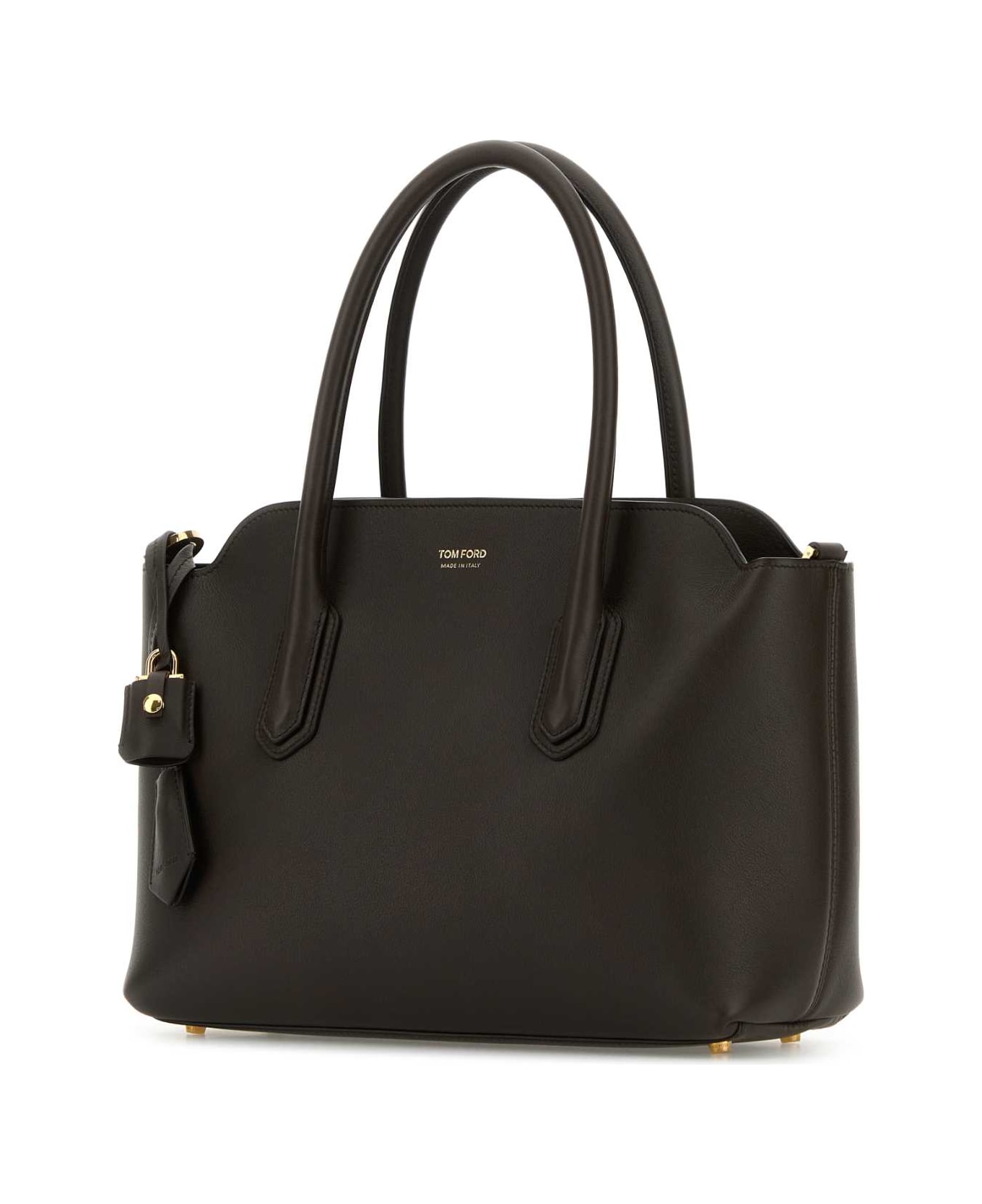 Tom Ford Chocolate Leather Handbag - CHOCOLATE