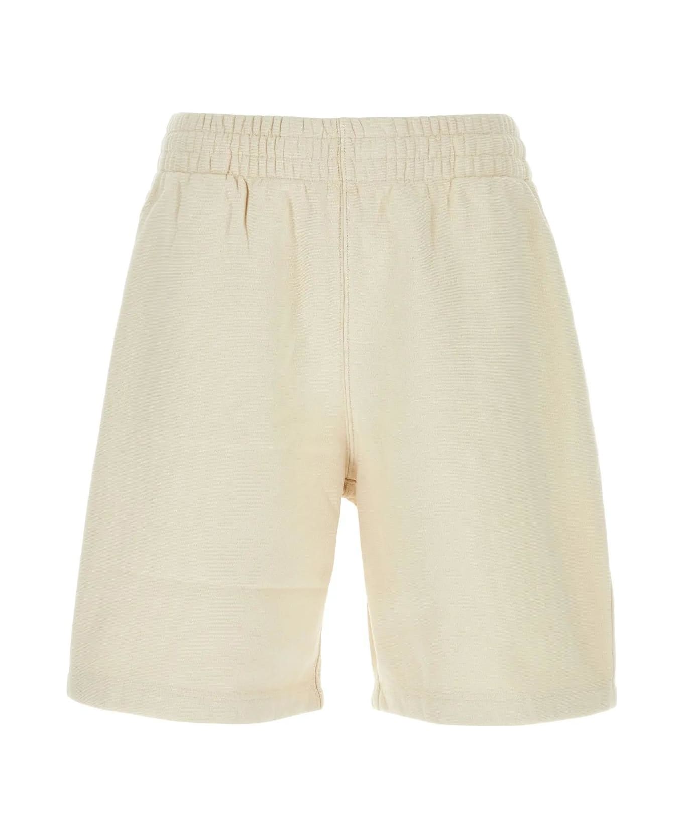 Burberry Ivory Cotton Bermuda Shorts - BEIGE