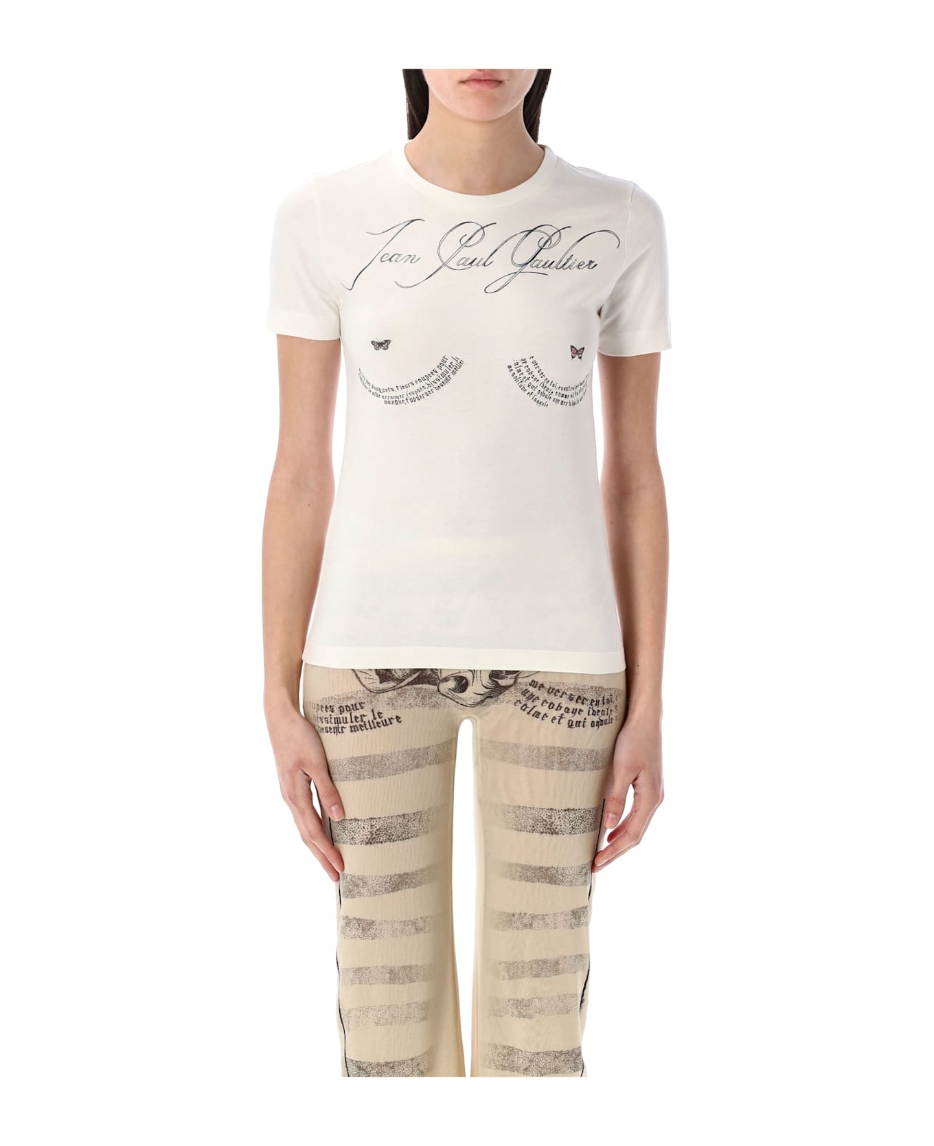 Jean Paul Gaultier Printed T-shirt - OFFWHITE BLACK