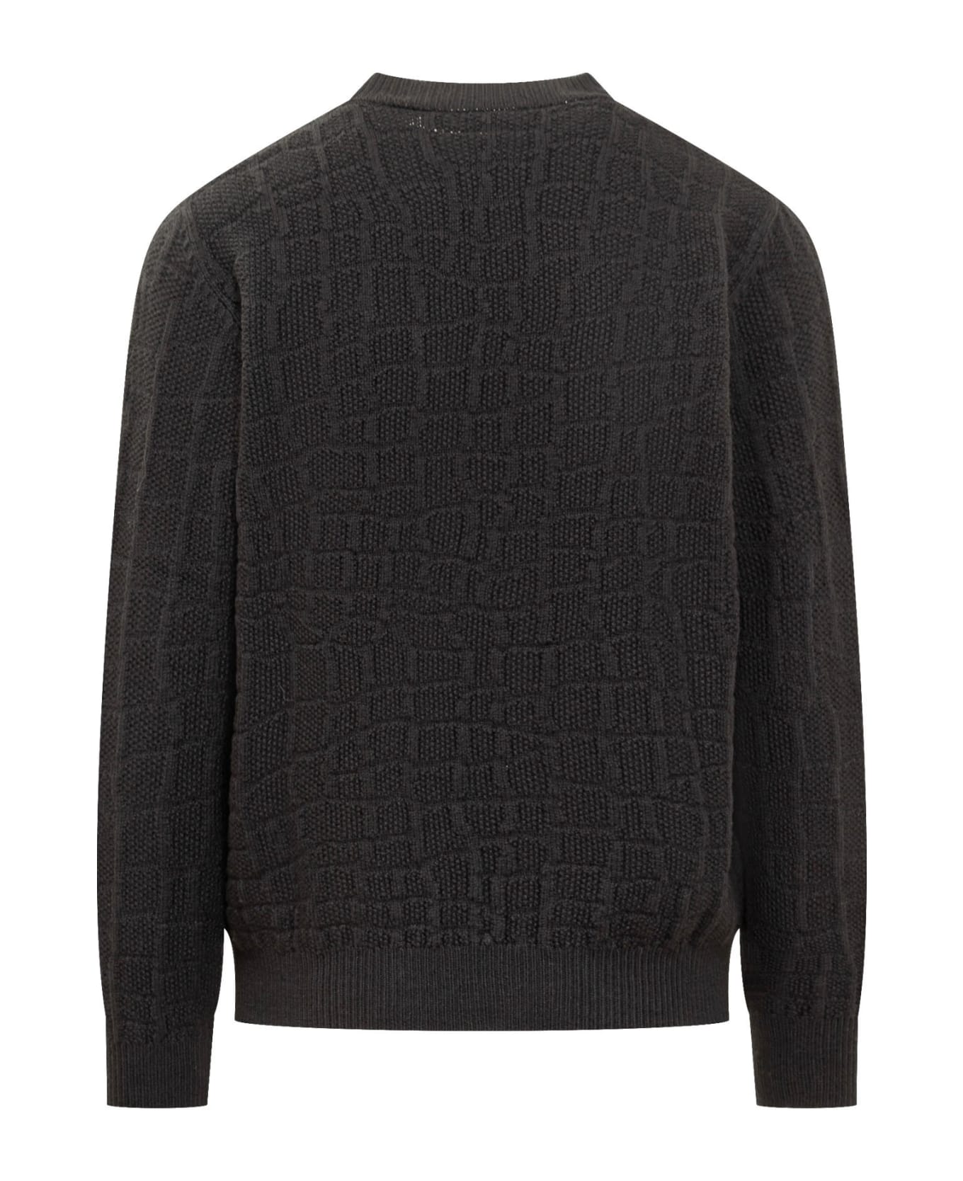 Versace Crew-neck Wool Sweater - black