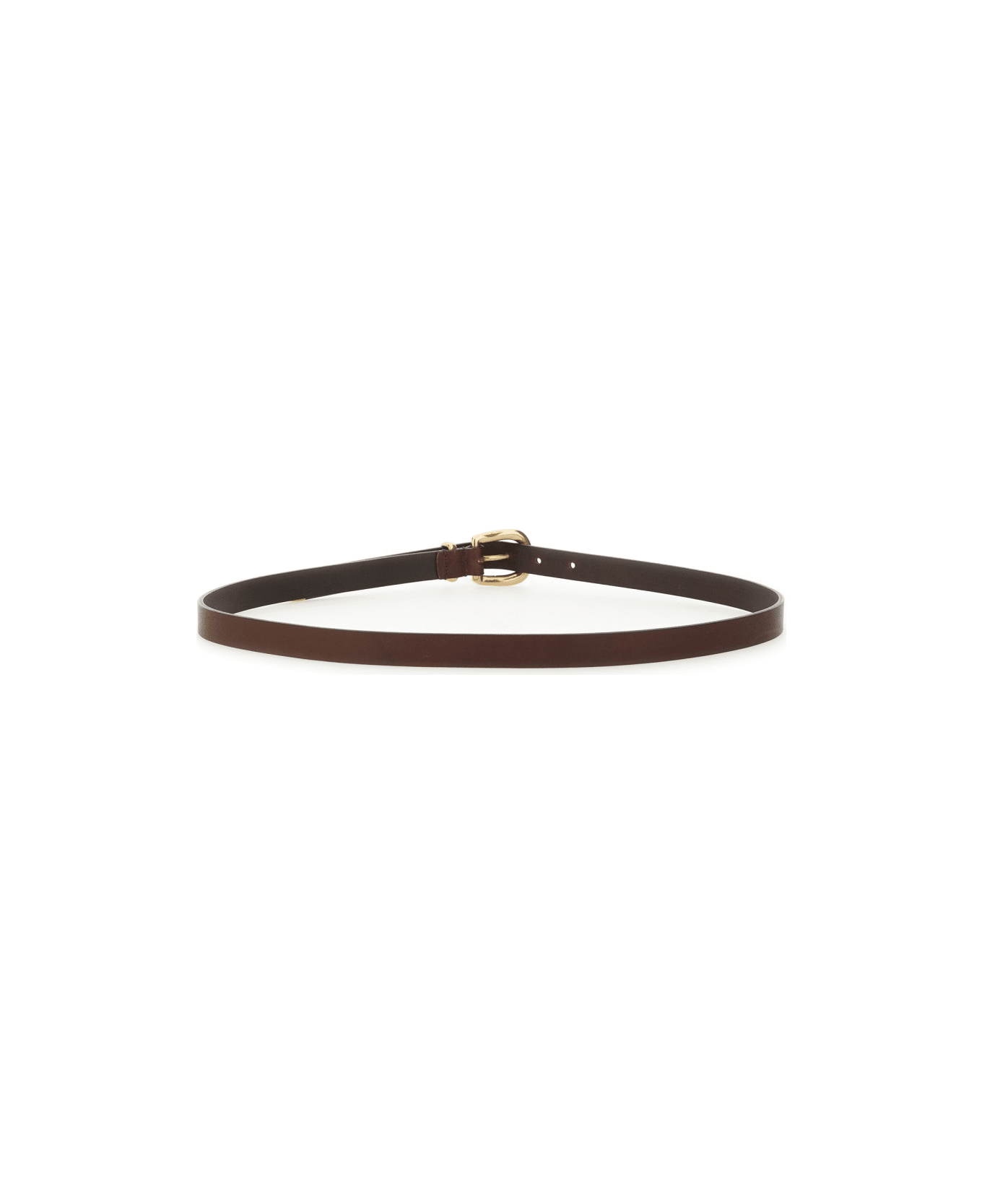 Sunflower Leather Belt - DARK BROWN