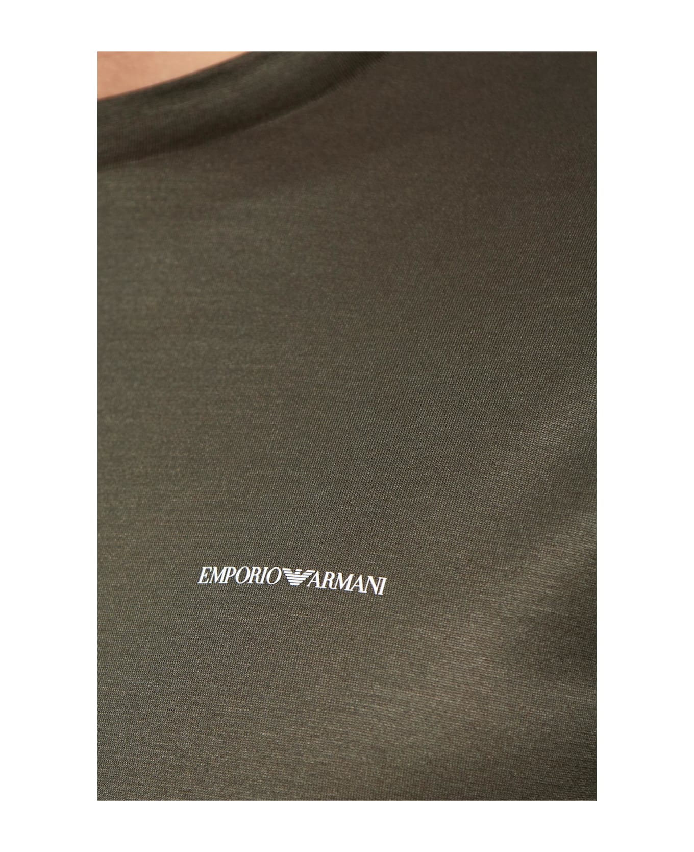 Emporio Armani T-shirt With Printed Logo - Green