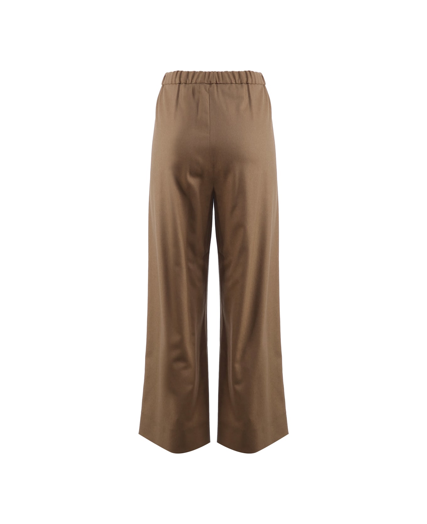 
S Max Mara Flannel Jogging Trousers - BROWN