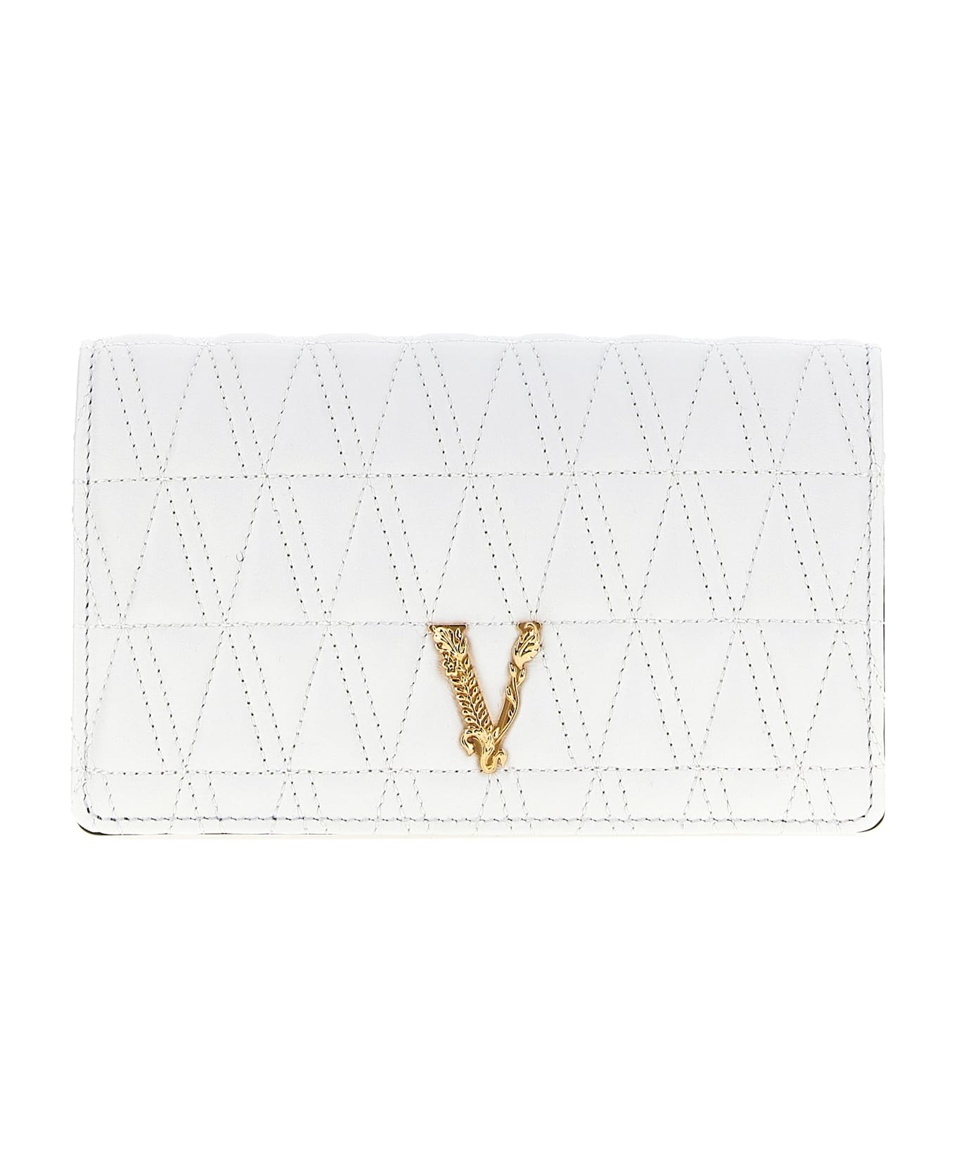 Versace Logo Shoulder Strap - White