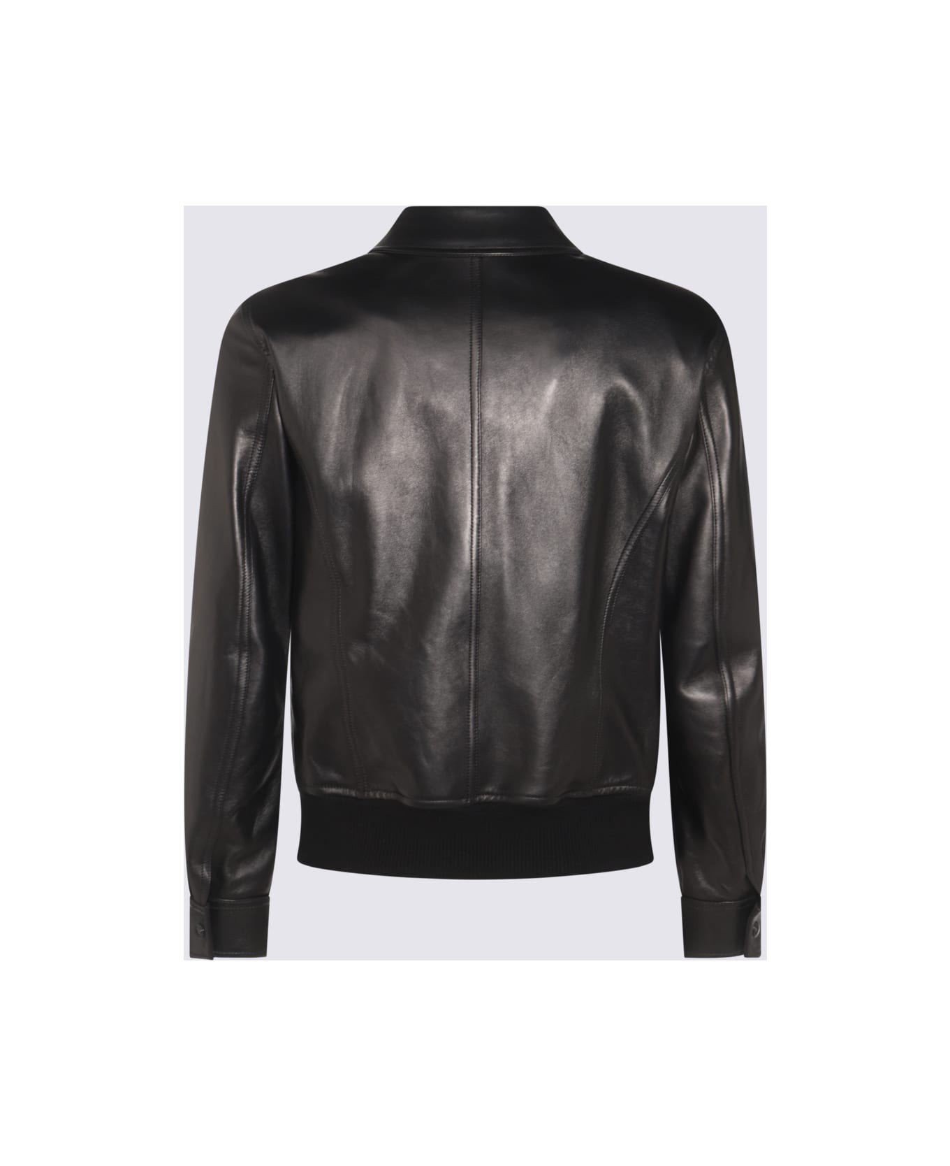 Tom Ford Black Leather Jacket - Black