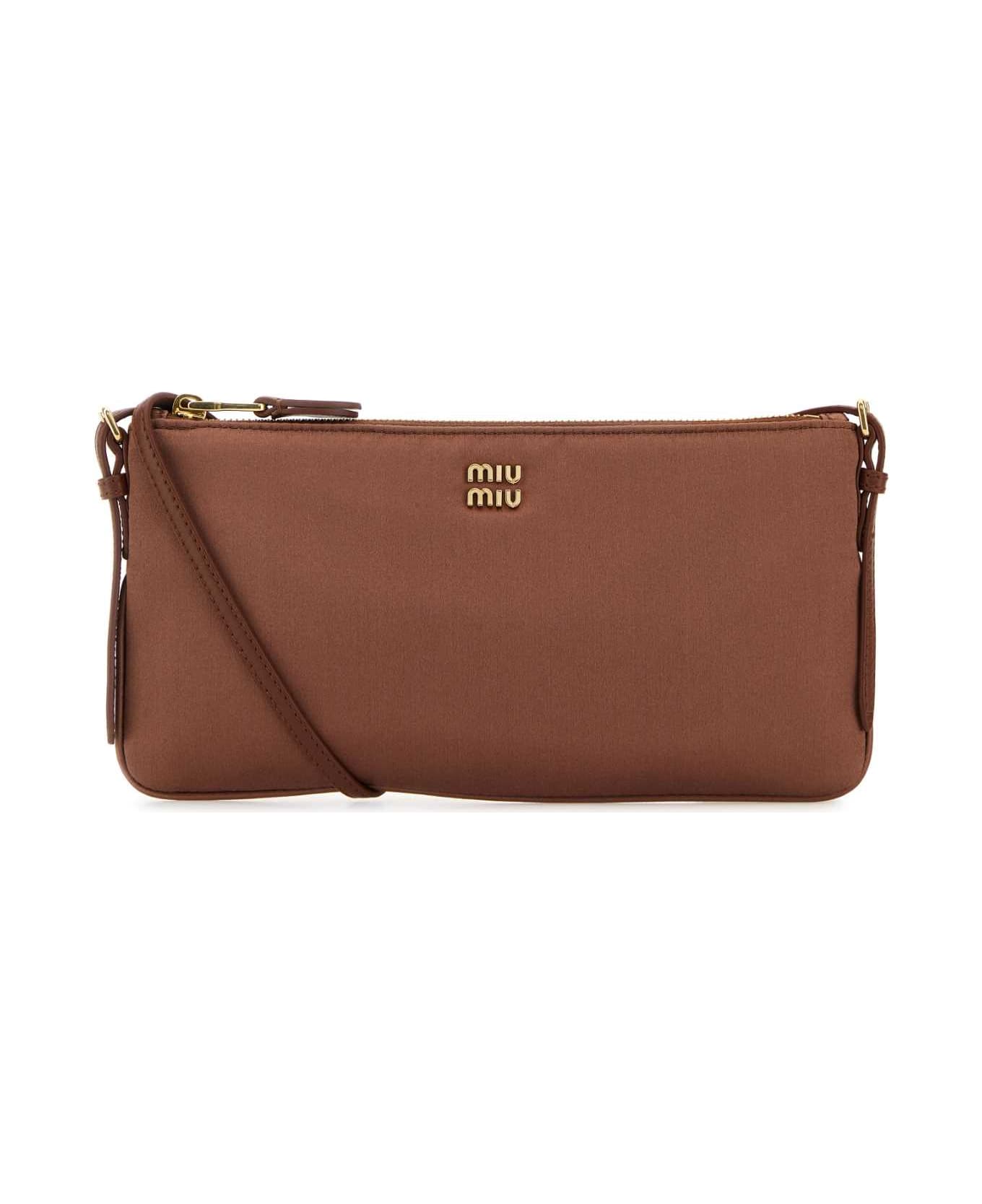 Miu Miu Logo Mini Pouch - CACAO