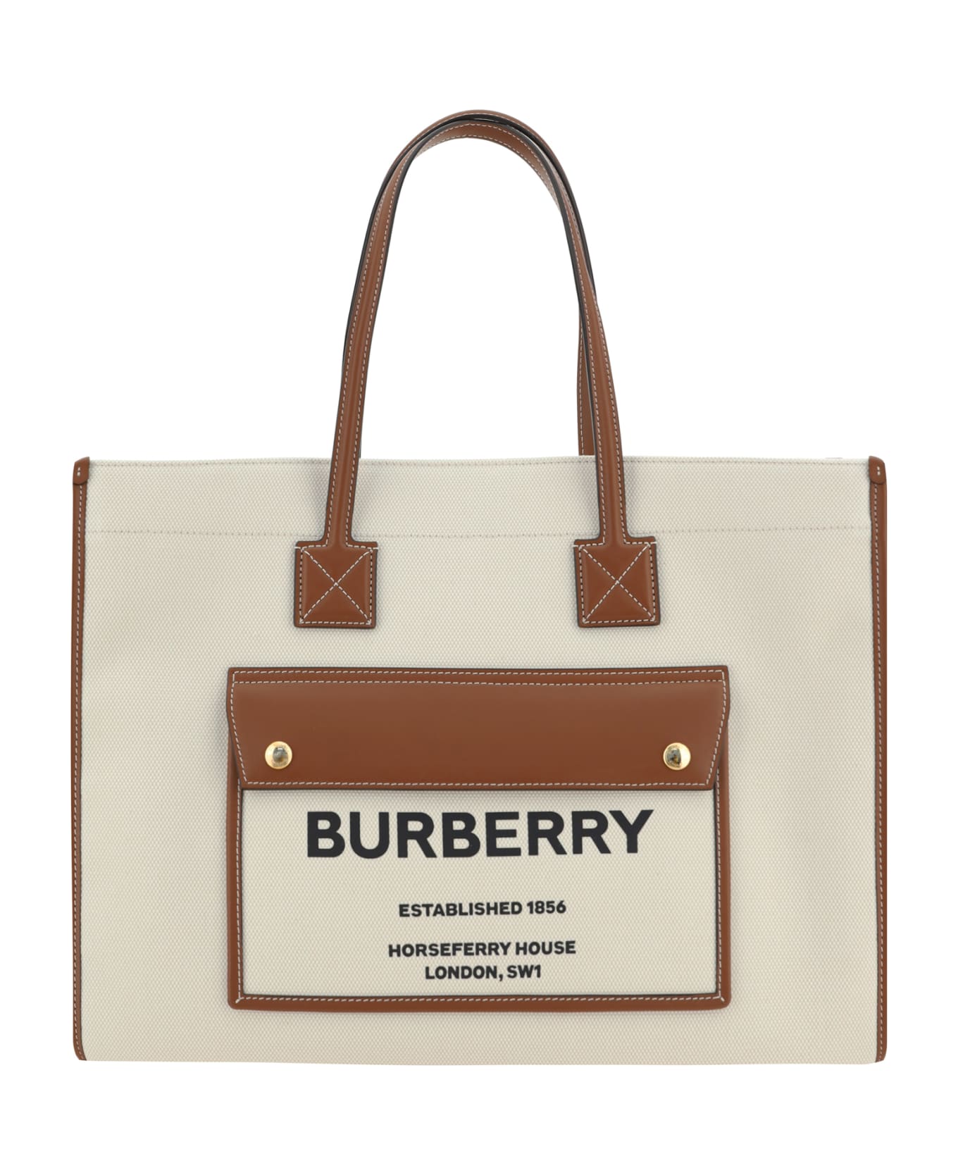 Burberry Frey Shoulder Bag - Natural/tan トートバッグ