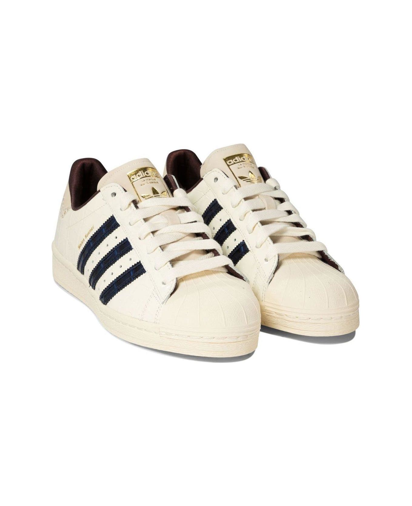 Adidas X Wales Bonner Superstar Embossed Sneakers - WHITE