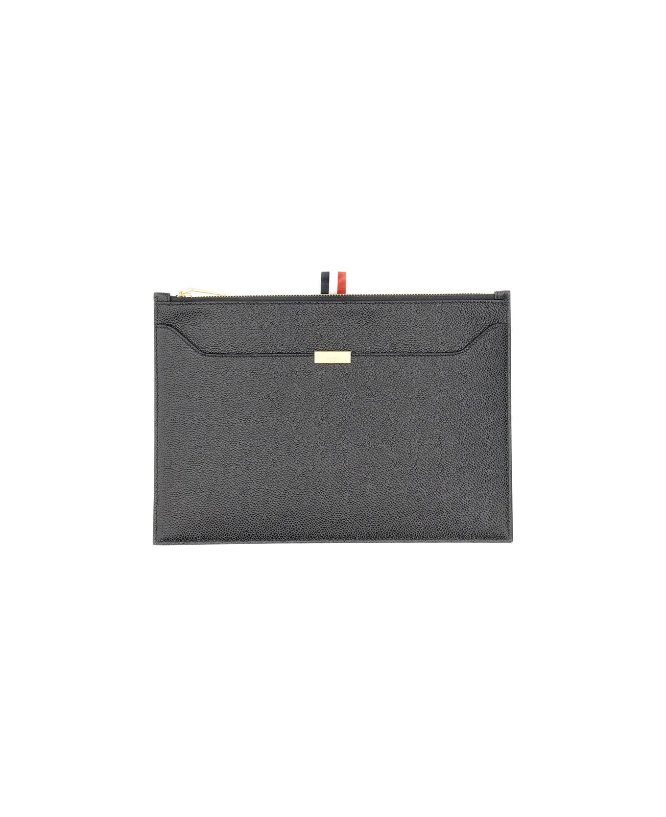 Thom Browne Leather Briefcase - BLACK