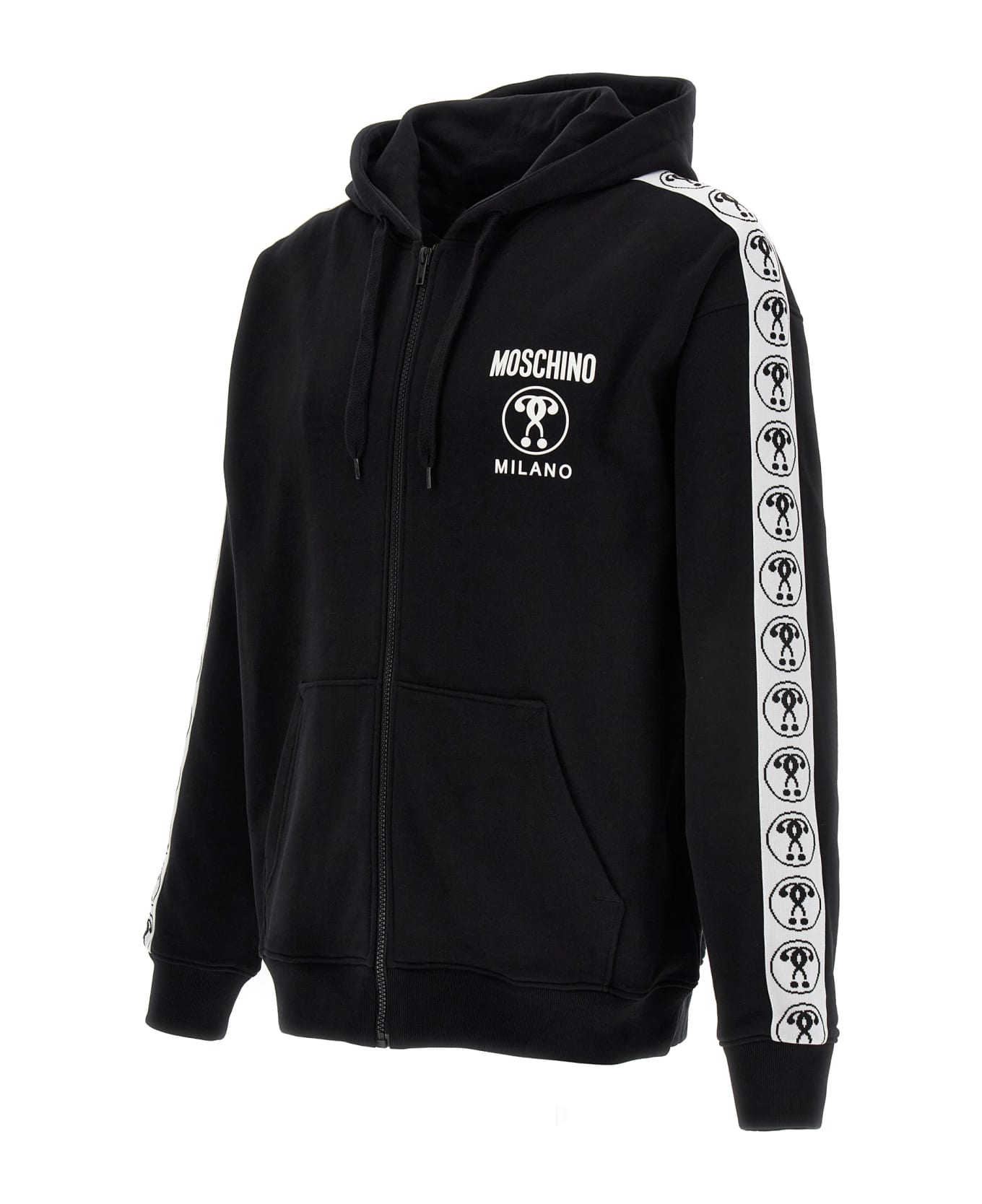 Moschino Double Question Mark Hoodie - White/Black