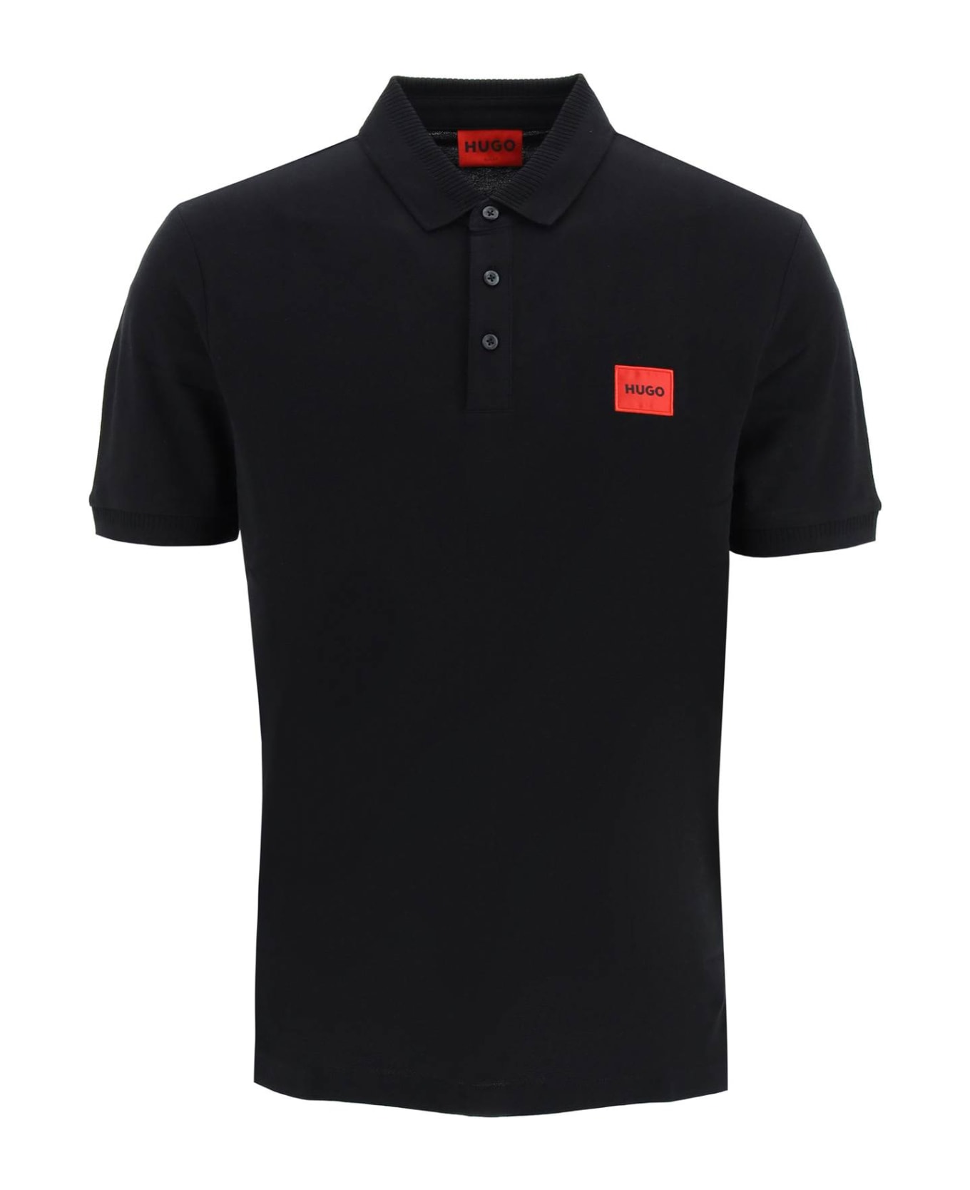 Hugo Boss Polo Shirt With Logo Patch - Black
