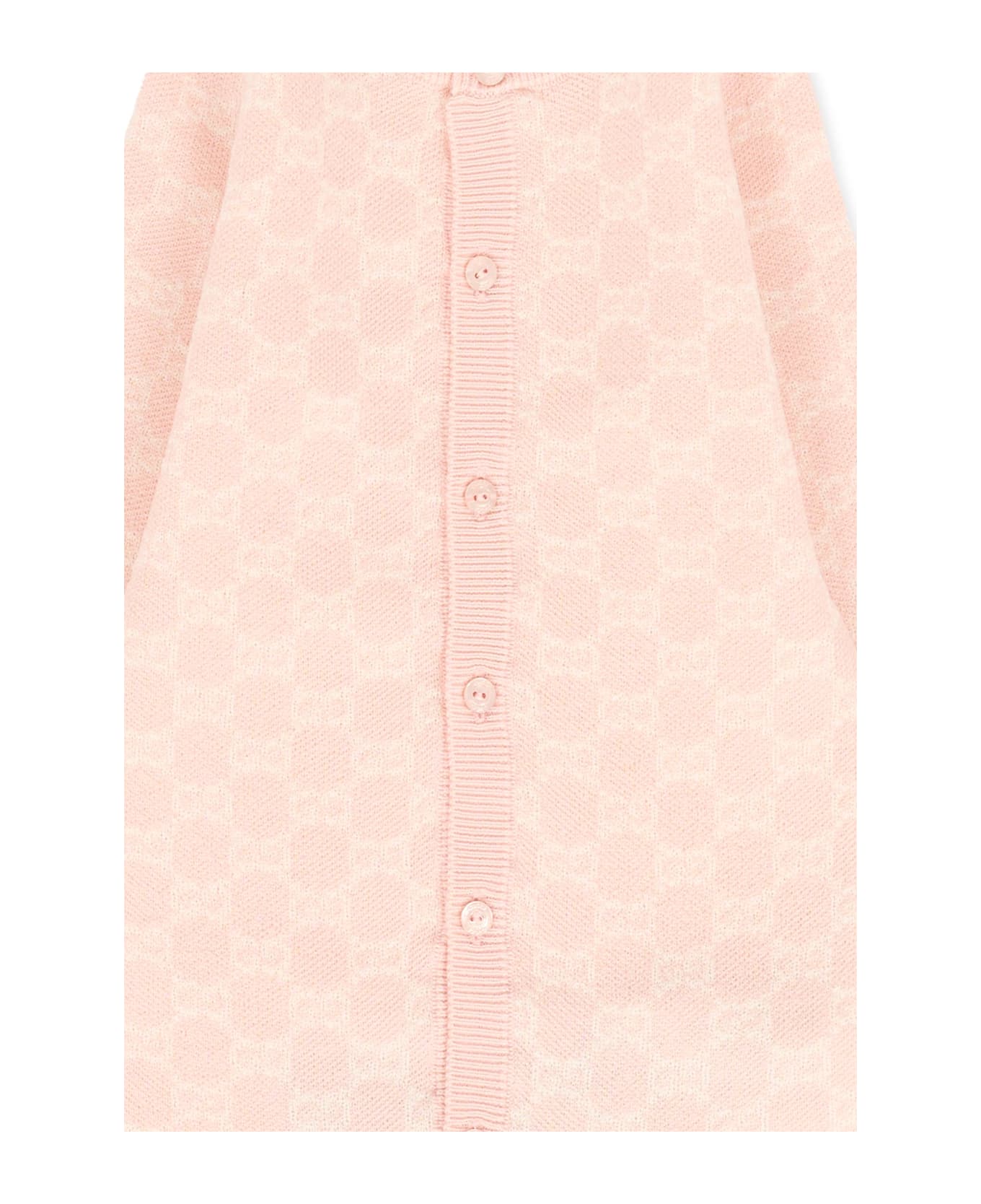 Gucci Pink Babygrow For Baby Girl With Gg - Pink