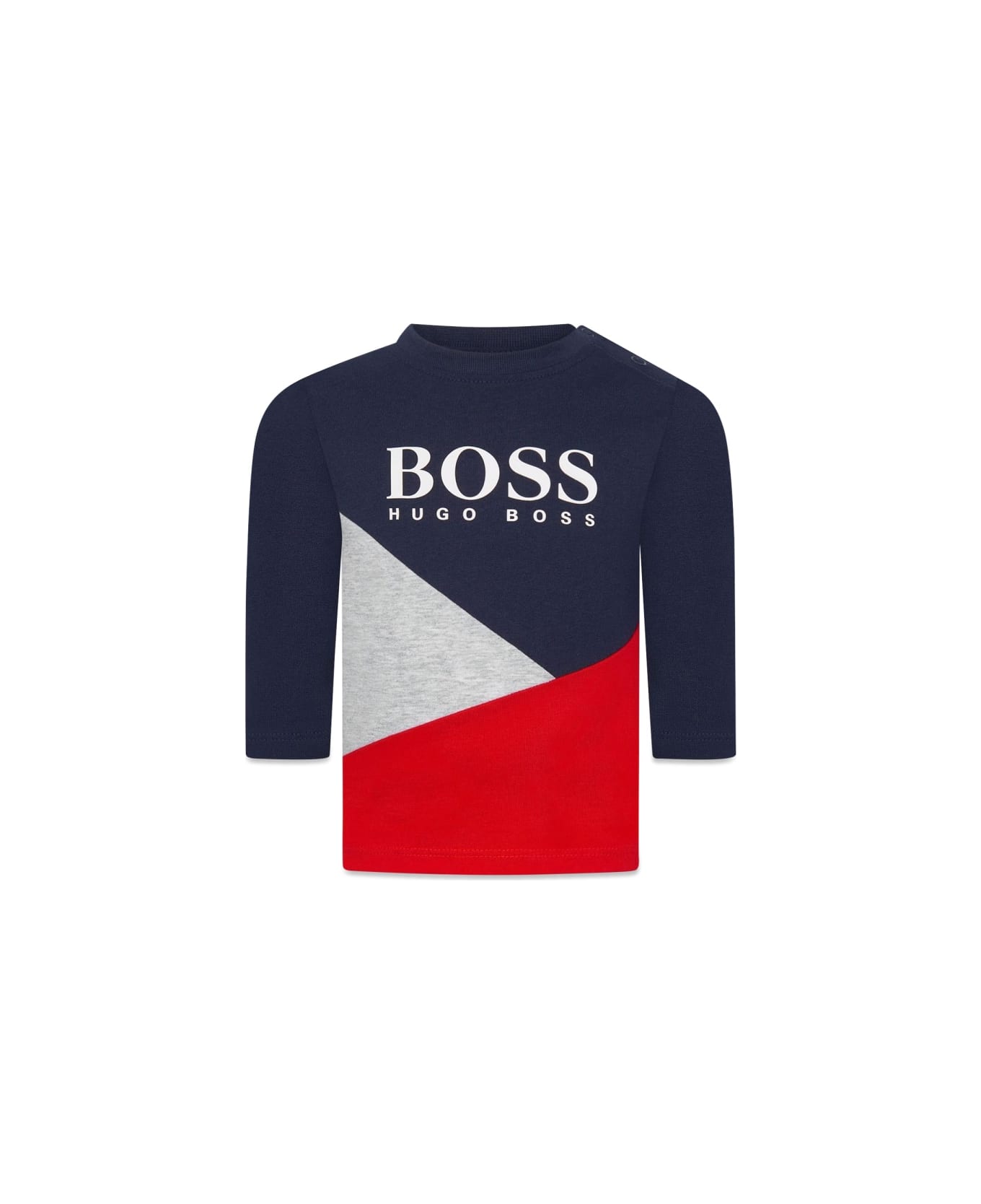 Hugo Boss Long Sleeve Tee Shirt - BLUE