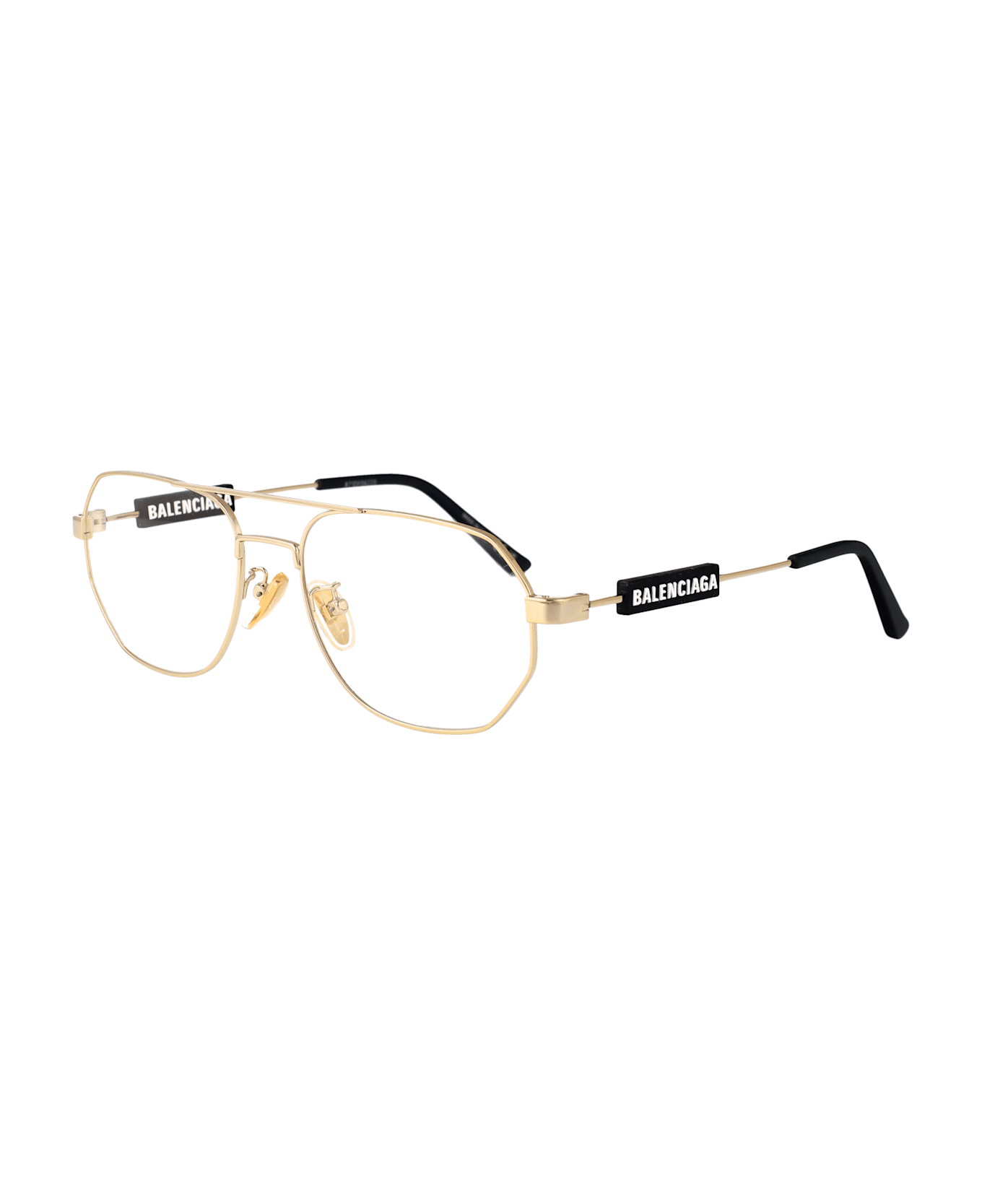 Balenciaga Eyewear Bb0117o Glasses - 003 GOLD GOLD TRANSPARENT
