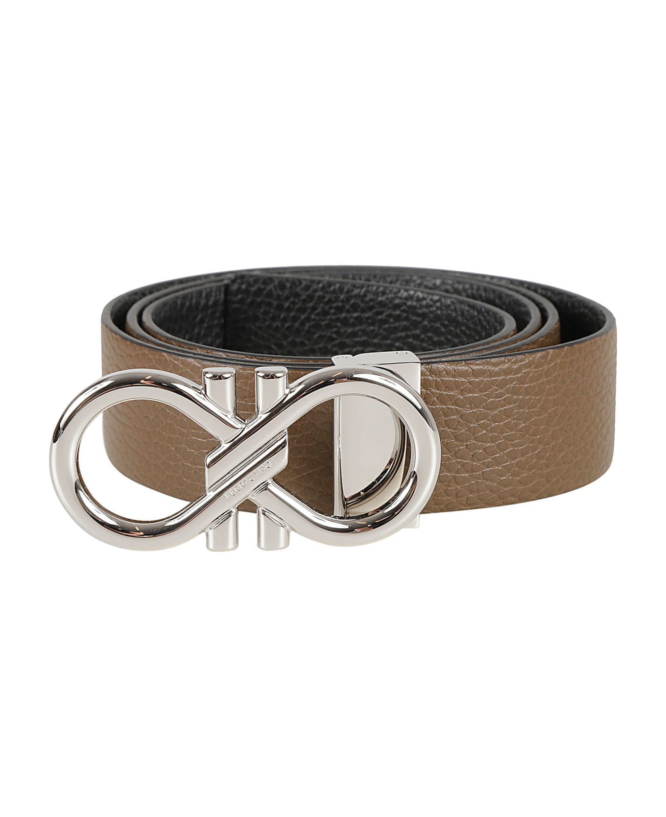 Ferragamo Infinity Buckled Belt - Brown