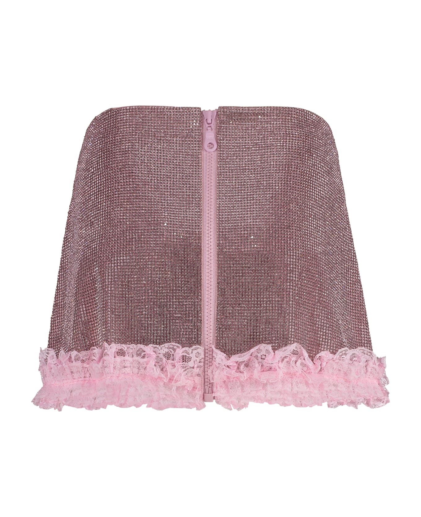 self-portrait X Christopher Kane - Embellished Mini Skirt - Pink