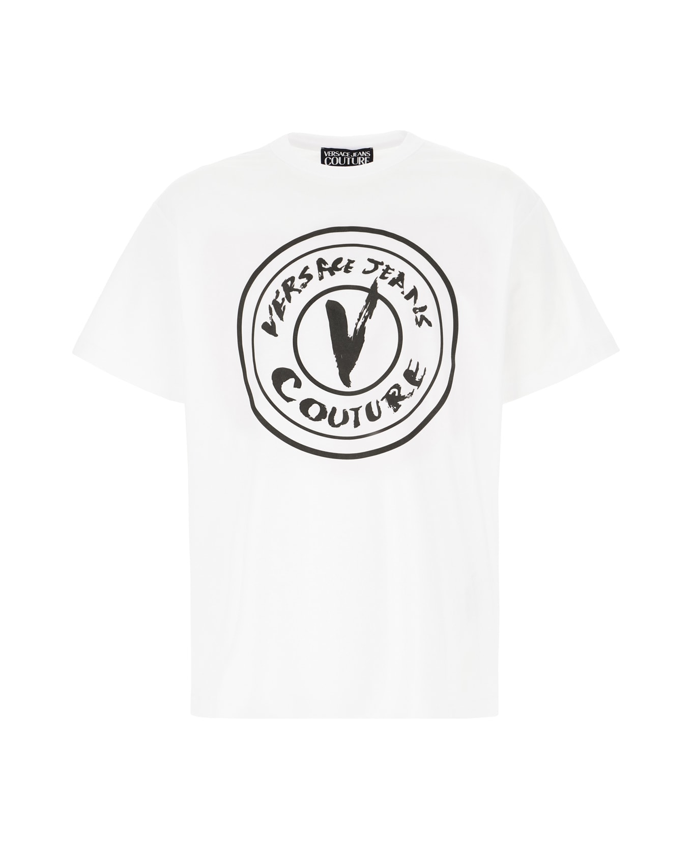Versace Jeans Couture White Cotton T-shirt - WHITE