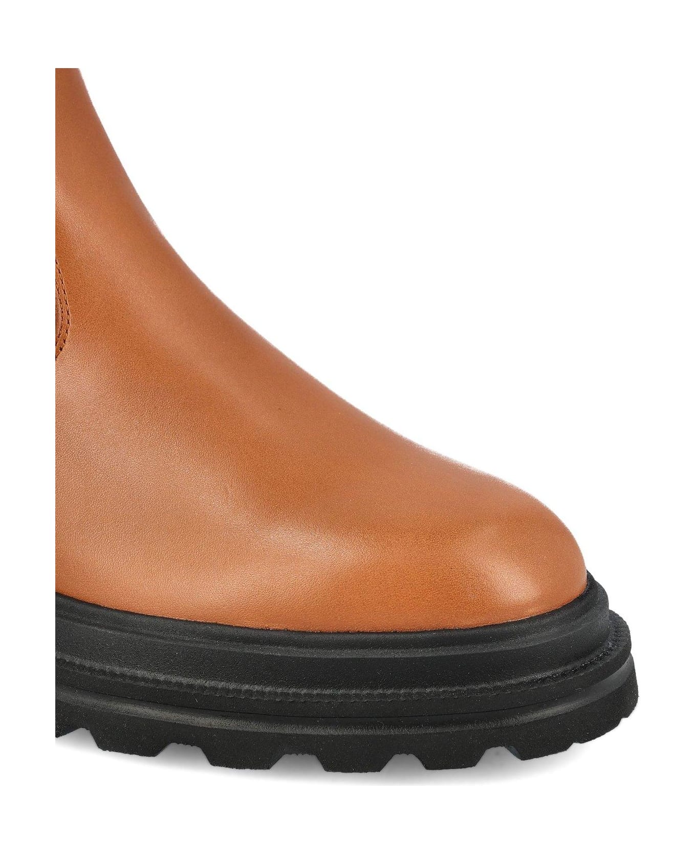 Hogan Round-toe Chelsea Ankle Boots - BROWN
