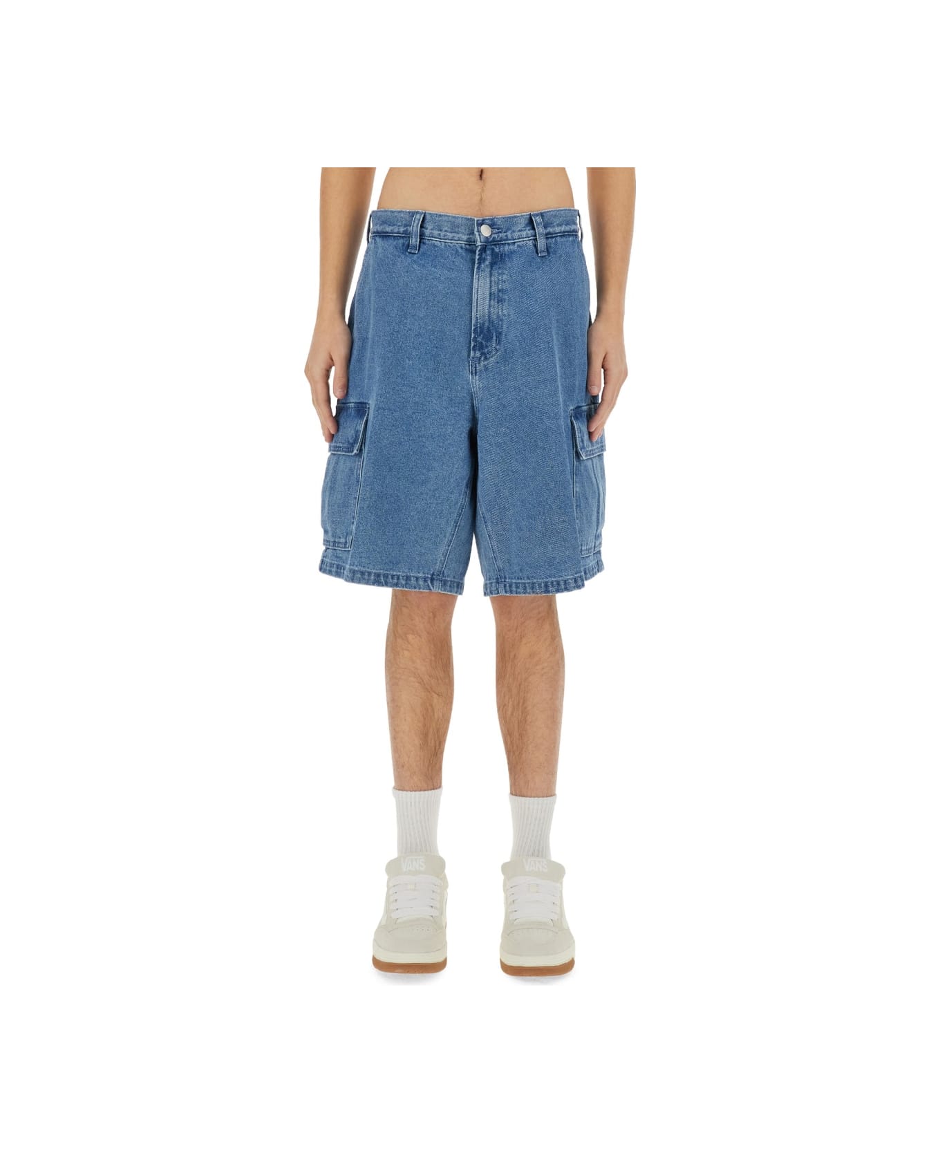 Obey Baggy Bigwig Cargo Shorts - BLUE
