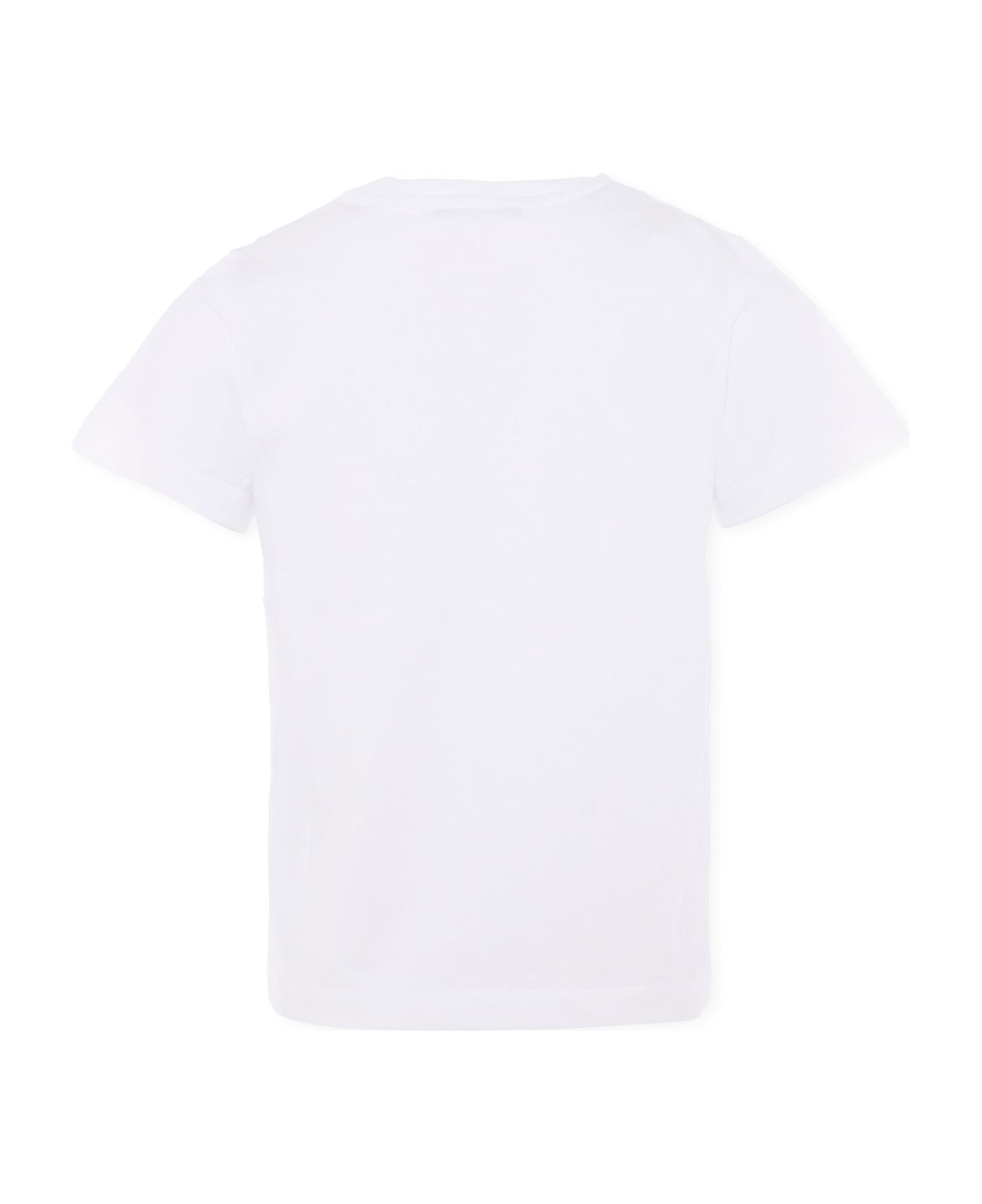 Balmain White T-shirt For Girl With Logo - White