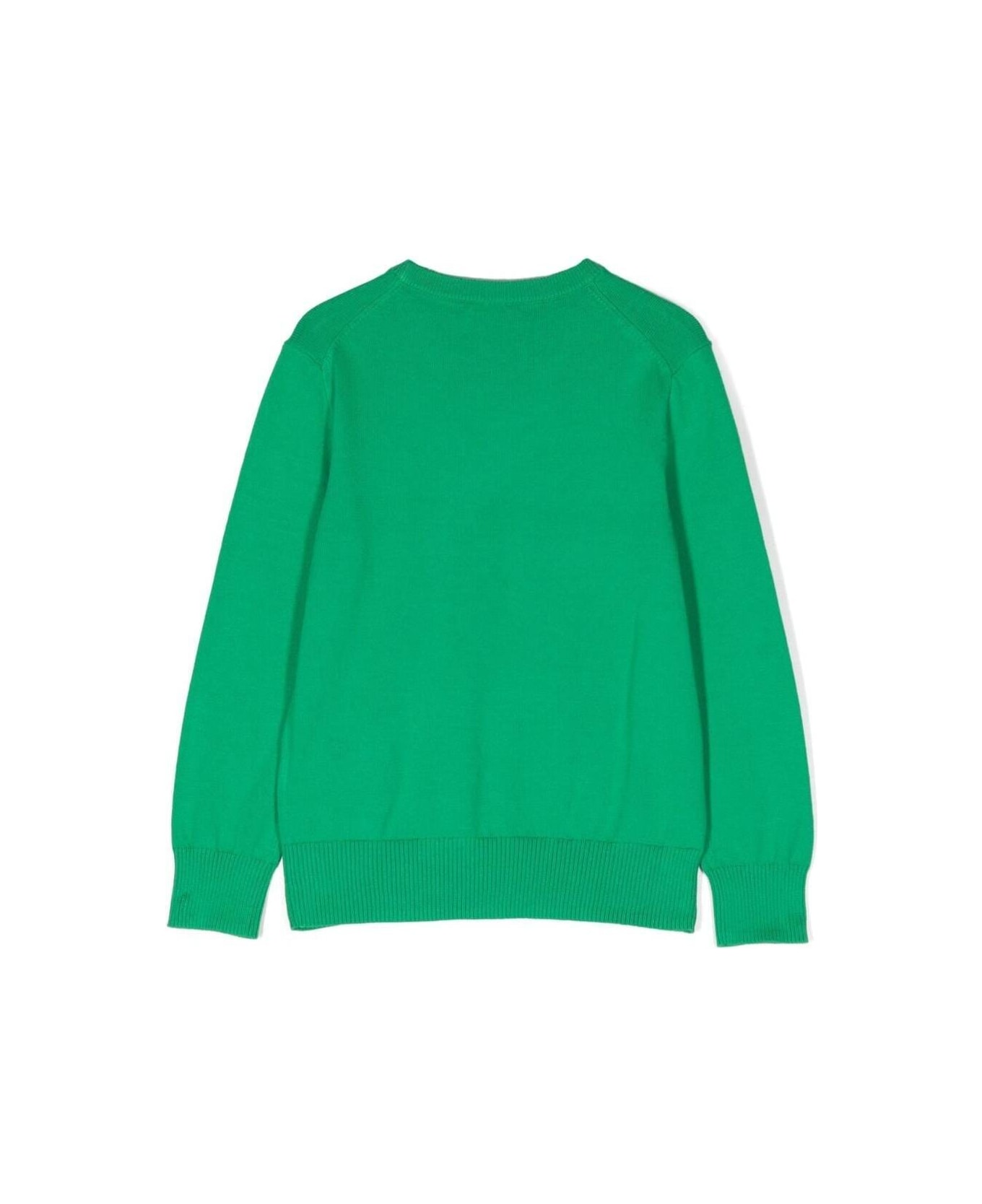 Polo Ralph Lauren Green Sweater With Logo In Cotton Boy - Green