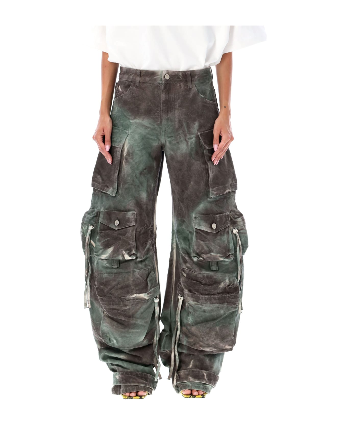 The Attico "fern" Camouflage Long Pants - GREEN CAMOUFALGE ボトムス