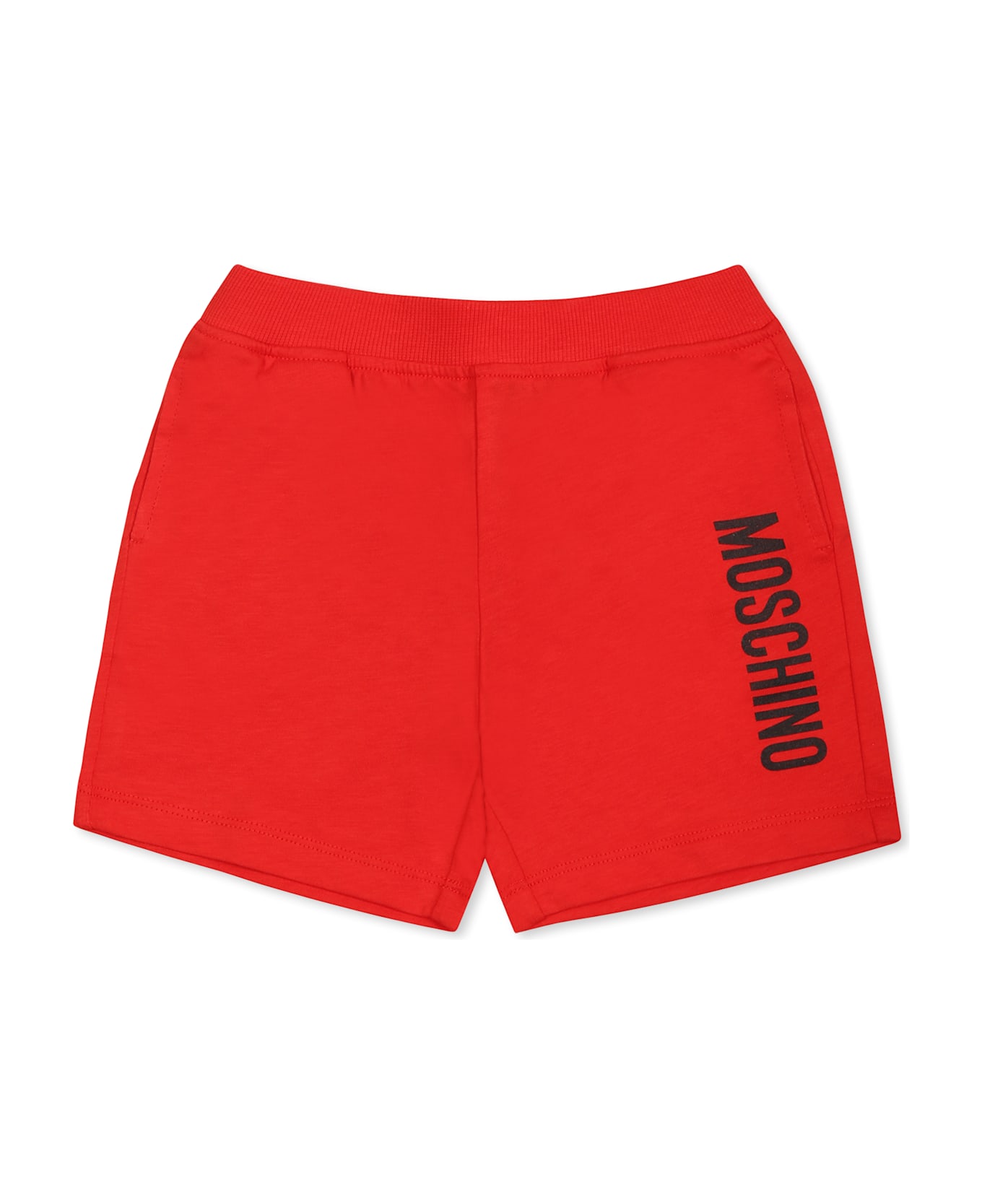 Moschino Red Shorts For Baby Boy With Logo - Red