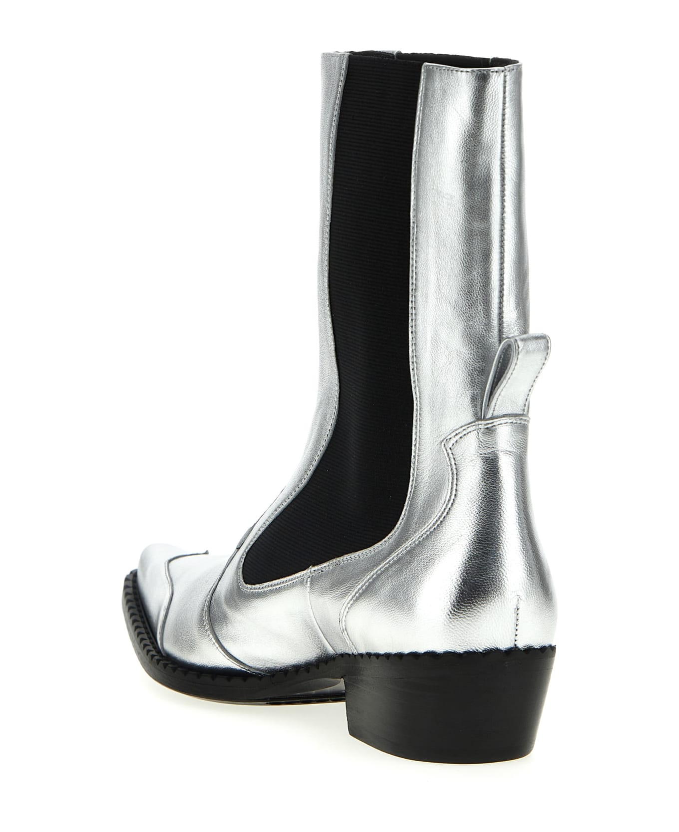BY FAR 'otis' Ankle Boots - Silver ブーツ