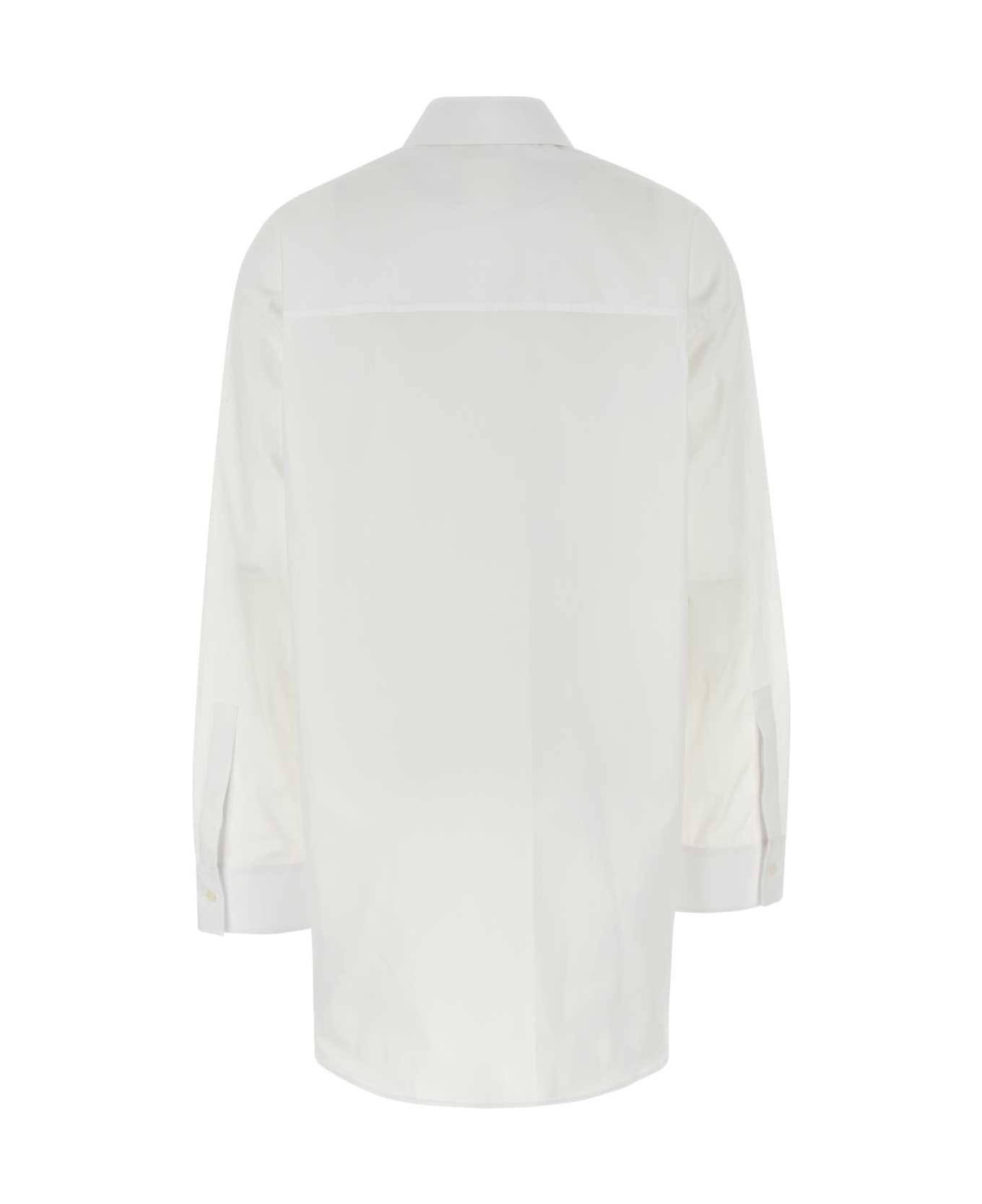 Givenchy White Poplin Oversize Shirt - White