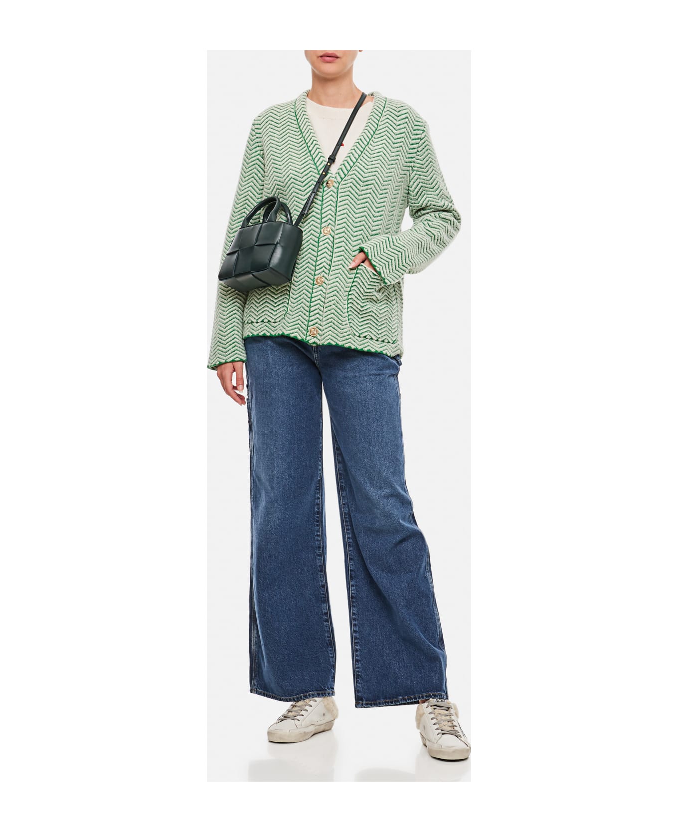 Barrie Cashmere Cardigan Jacket - Green