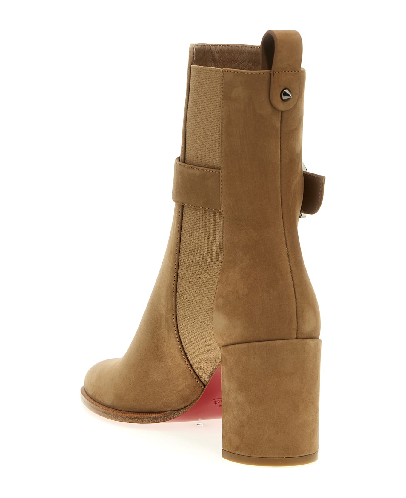 Christian Louboutin 'cl' Ankle Boots - Beige ブーツ