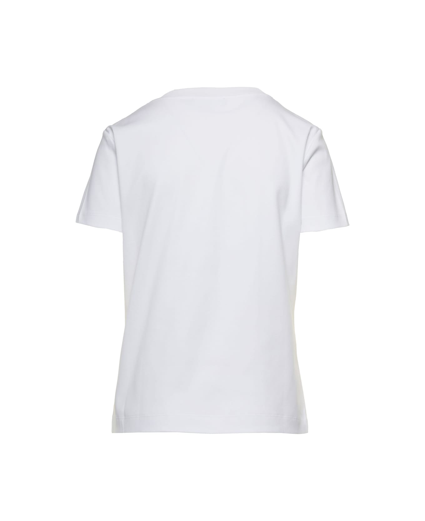 Dolce & Gabbana White T-shirt With Logo Lettering Print In Cotton Woman - White