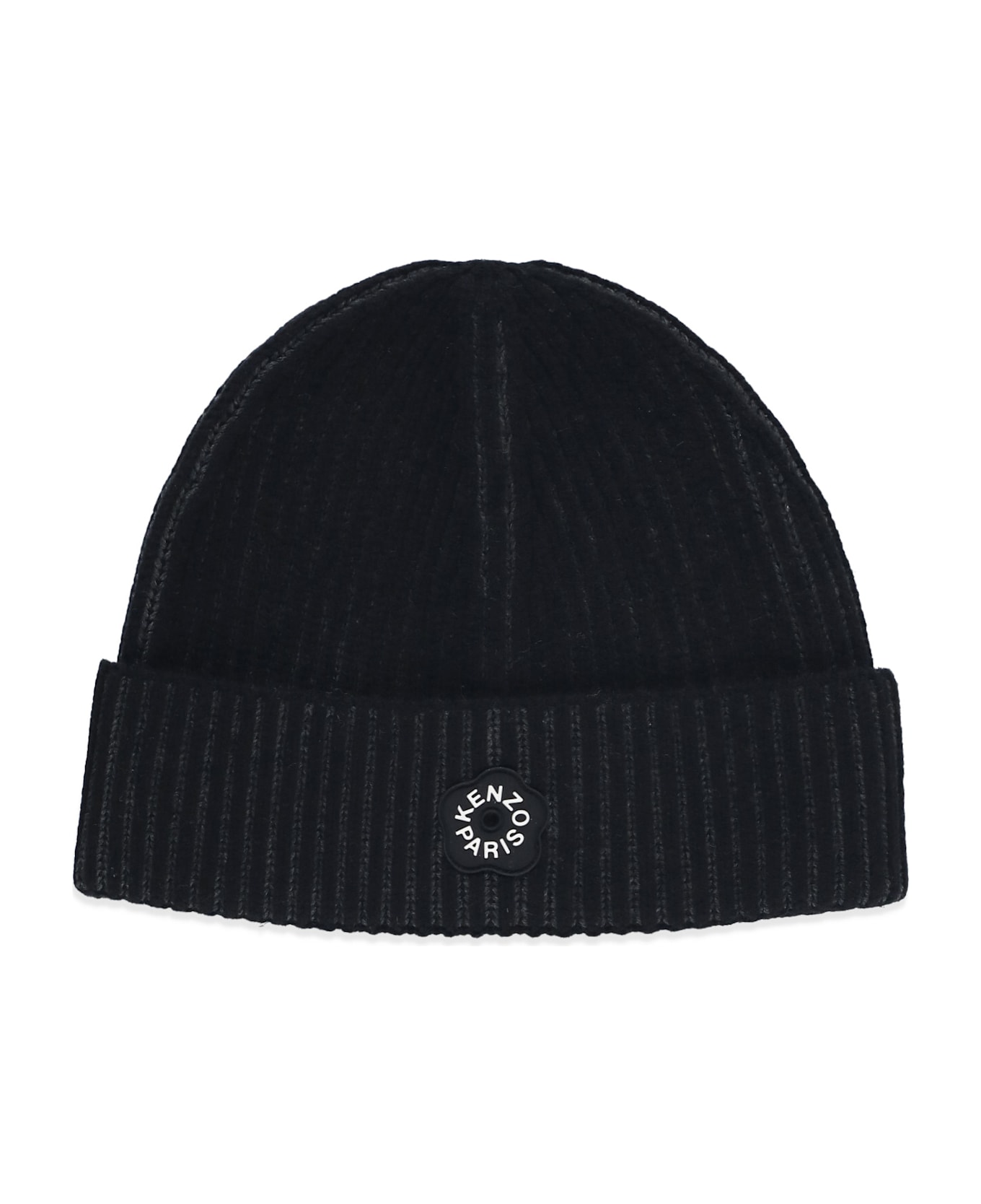 Kenzo Wool And Cotton Beanie - Black