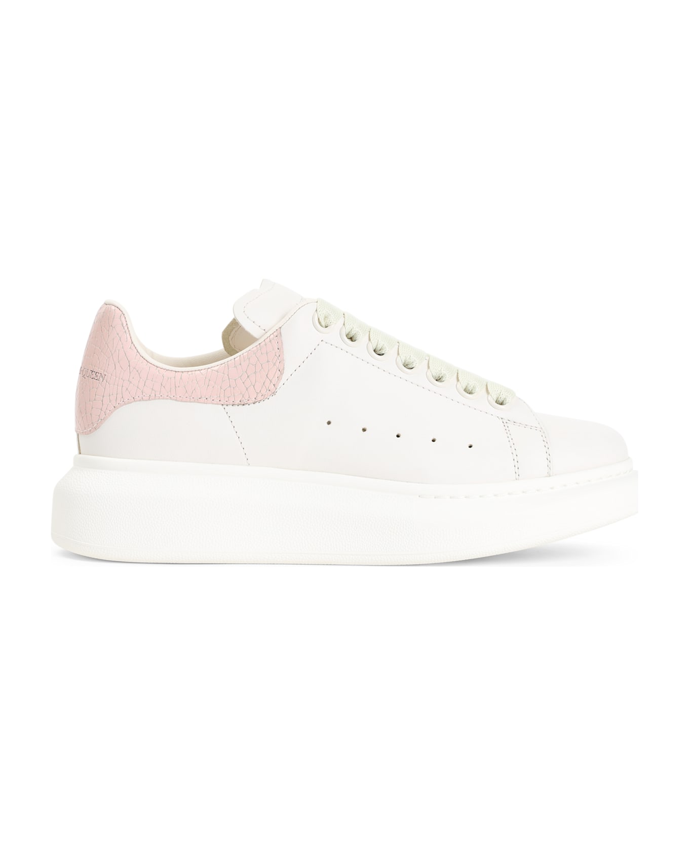Alexander McQueen Leather Sneakers - Off White/pink