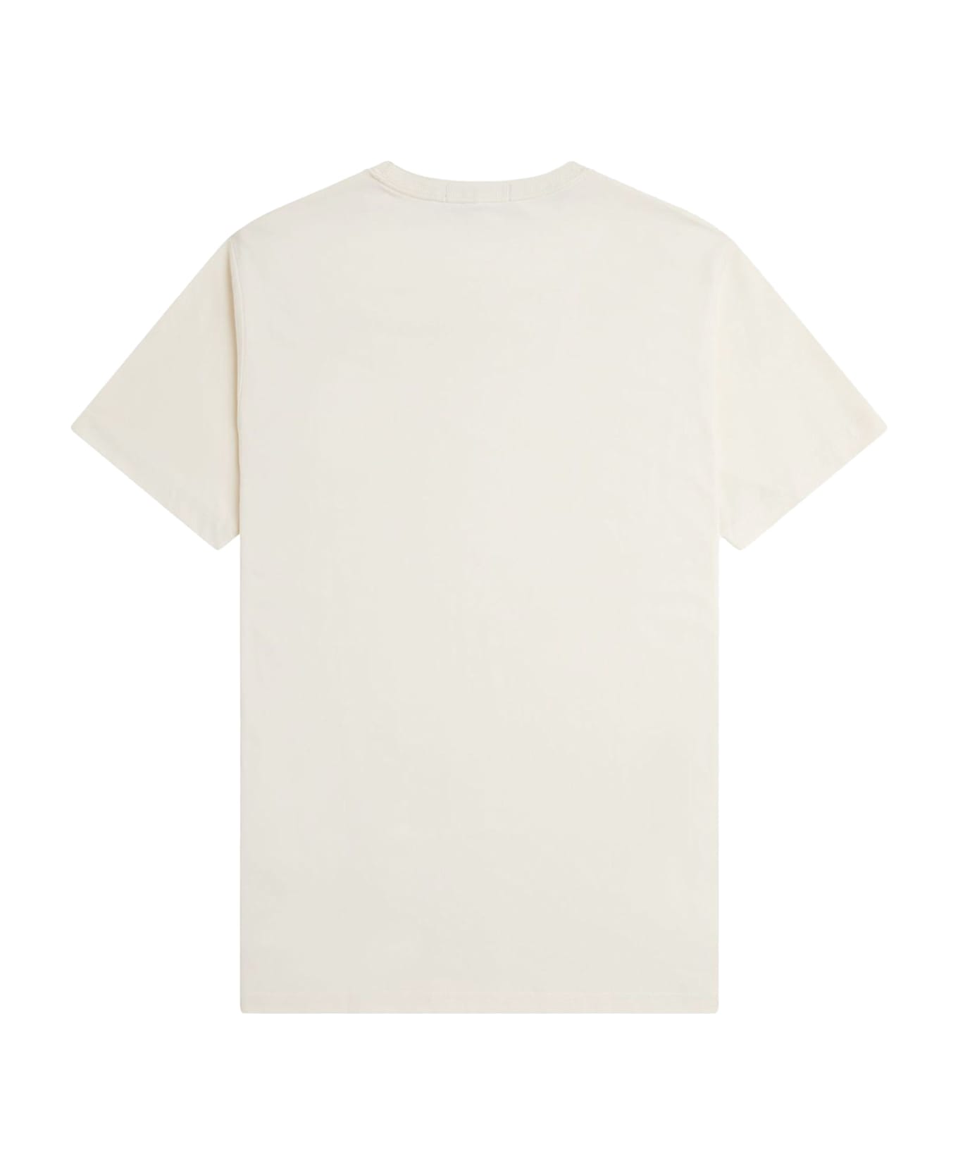 Fred Perry Cotton T-shirt With Logo Embroidery - Beige