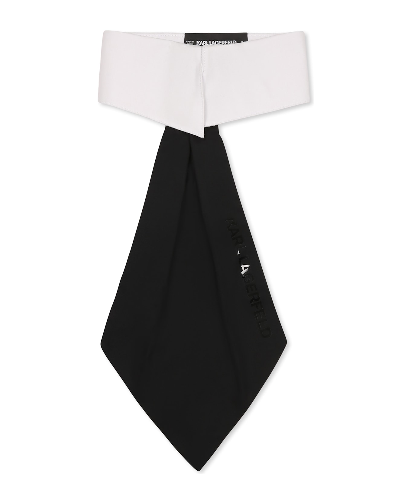 Karl Lagerfeld Kids Black Tie For Girl With Logo - Black