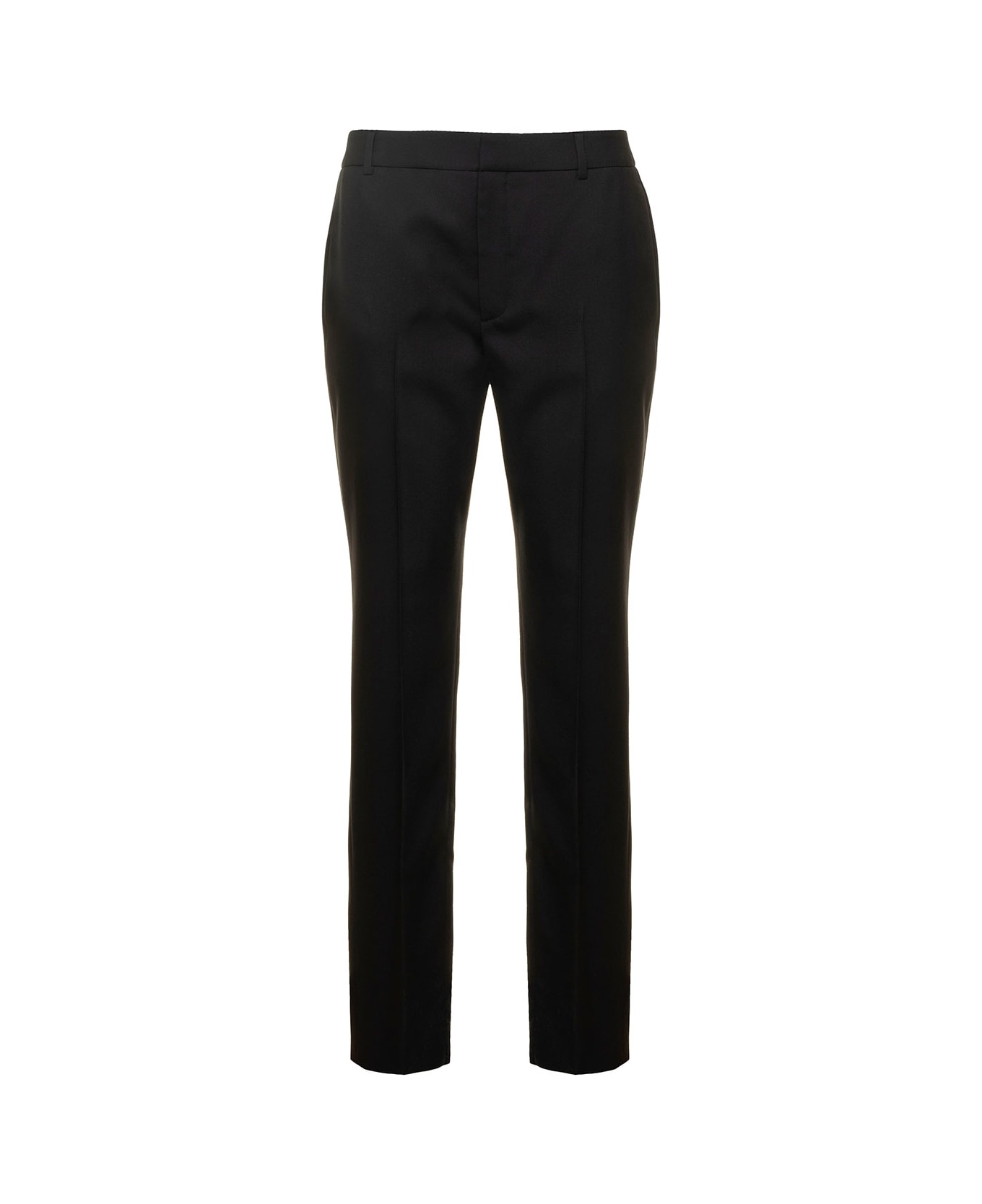 Saint Laurent Slim Pants With Welt Pockets - Black