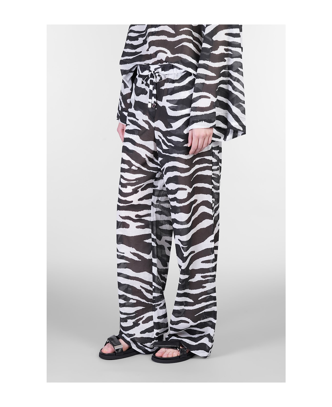The Attico Pants In White Cotton - white
