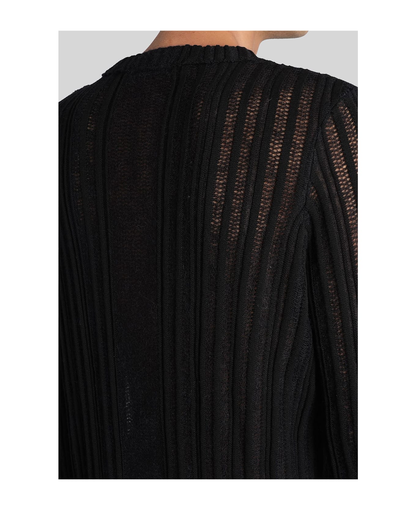 Ann Demeulemeester Halvar Knitwear In Black Cotton - BLACK
