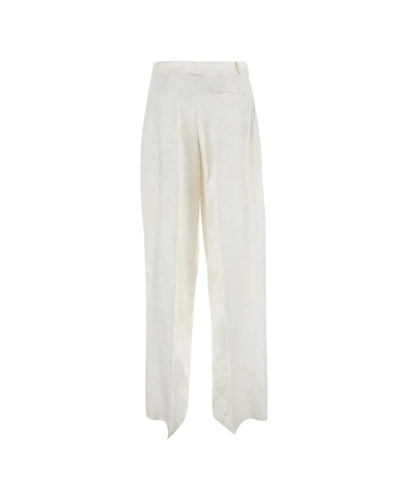 SEMICOUTURE Viscose Trouser - Ivory ボトムス