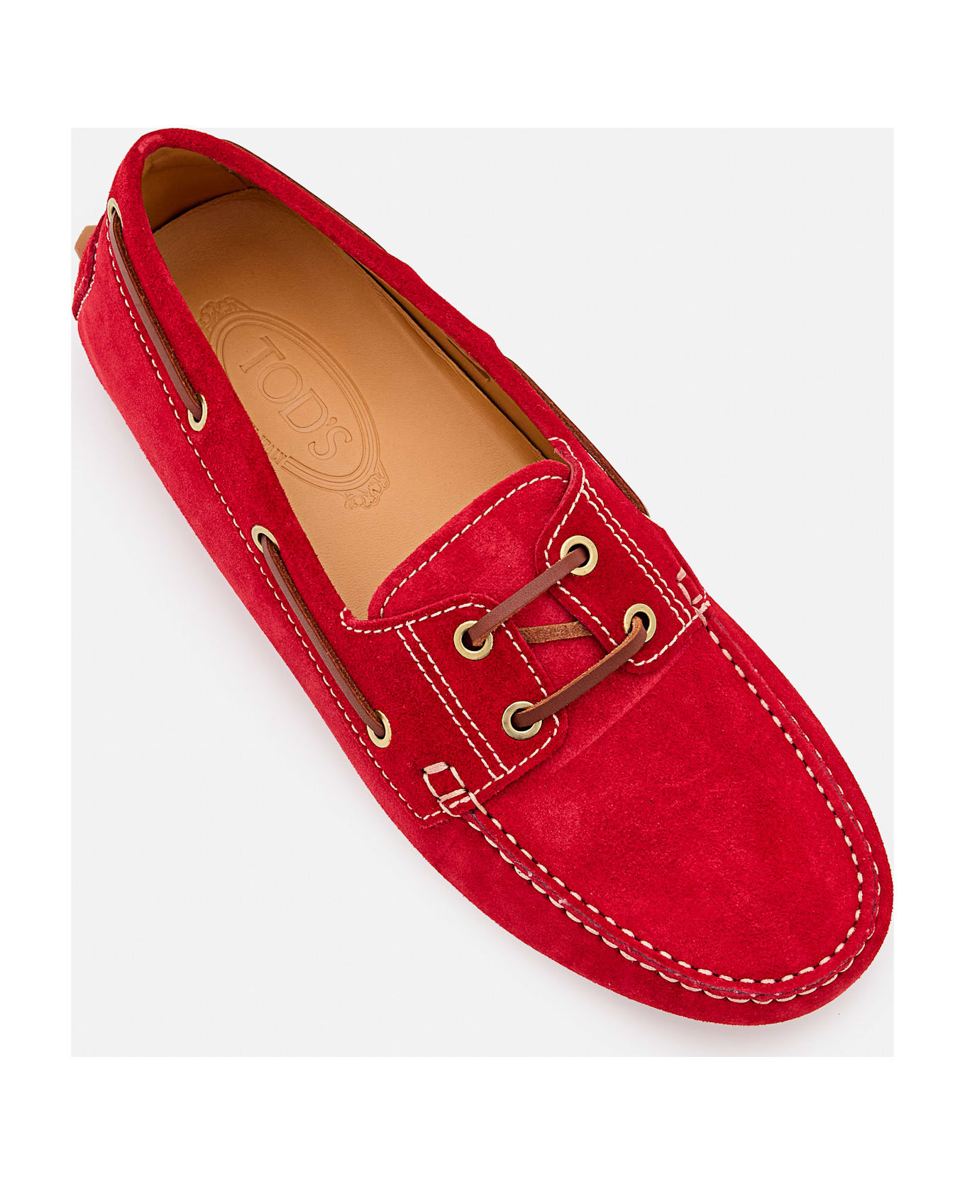Tod's Gommino Macro 52k Mocassino Barca - Red