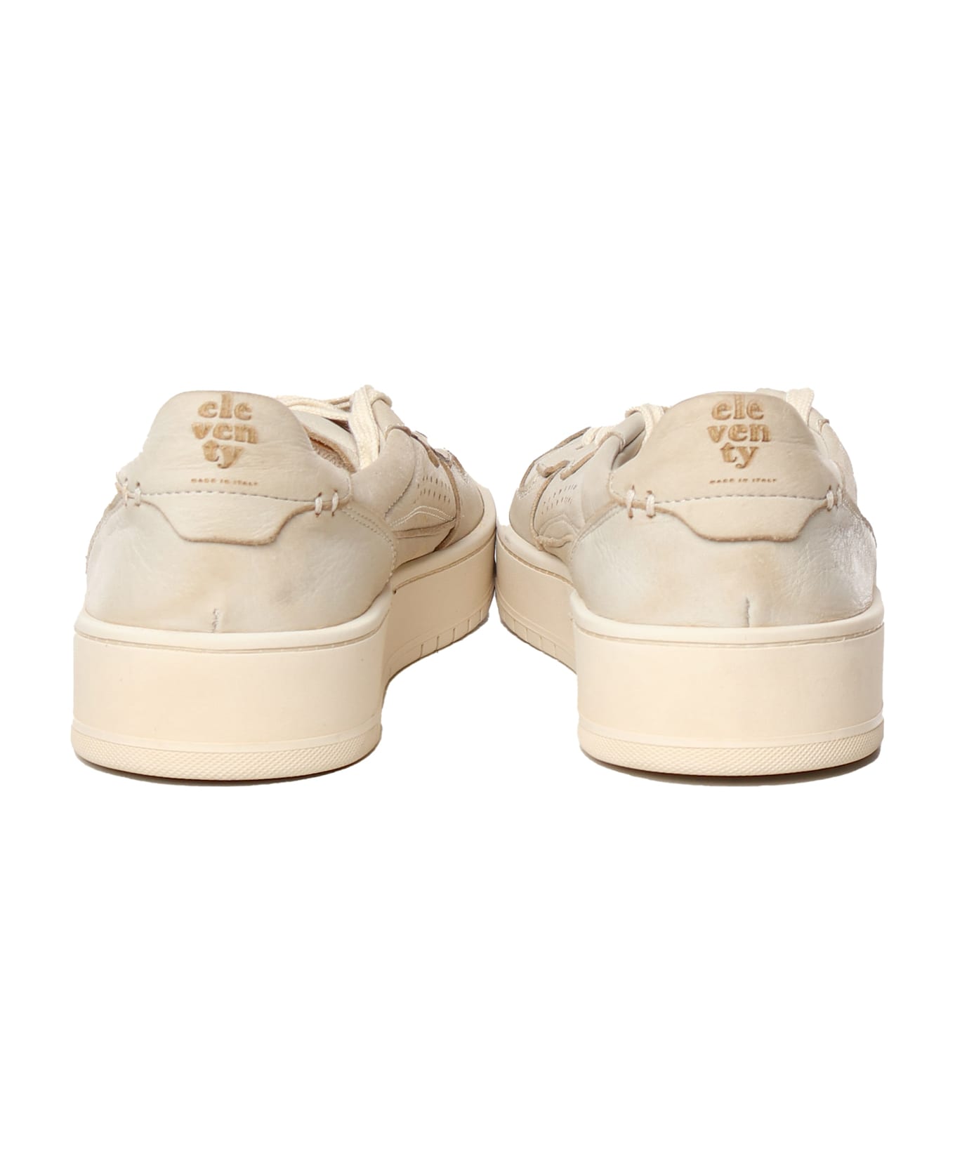 Eleventy Leather Sneakers - Sabbia