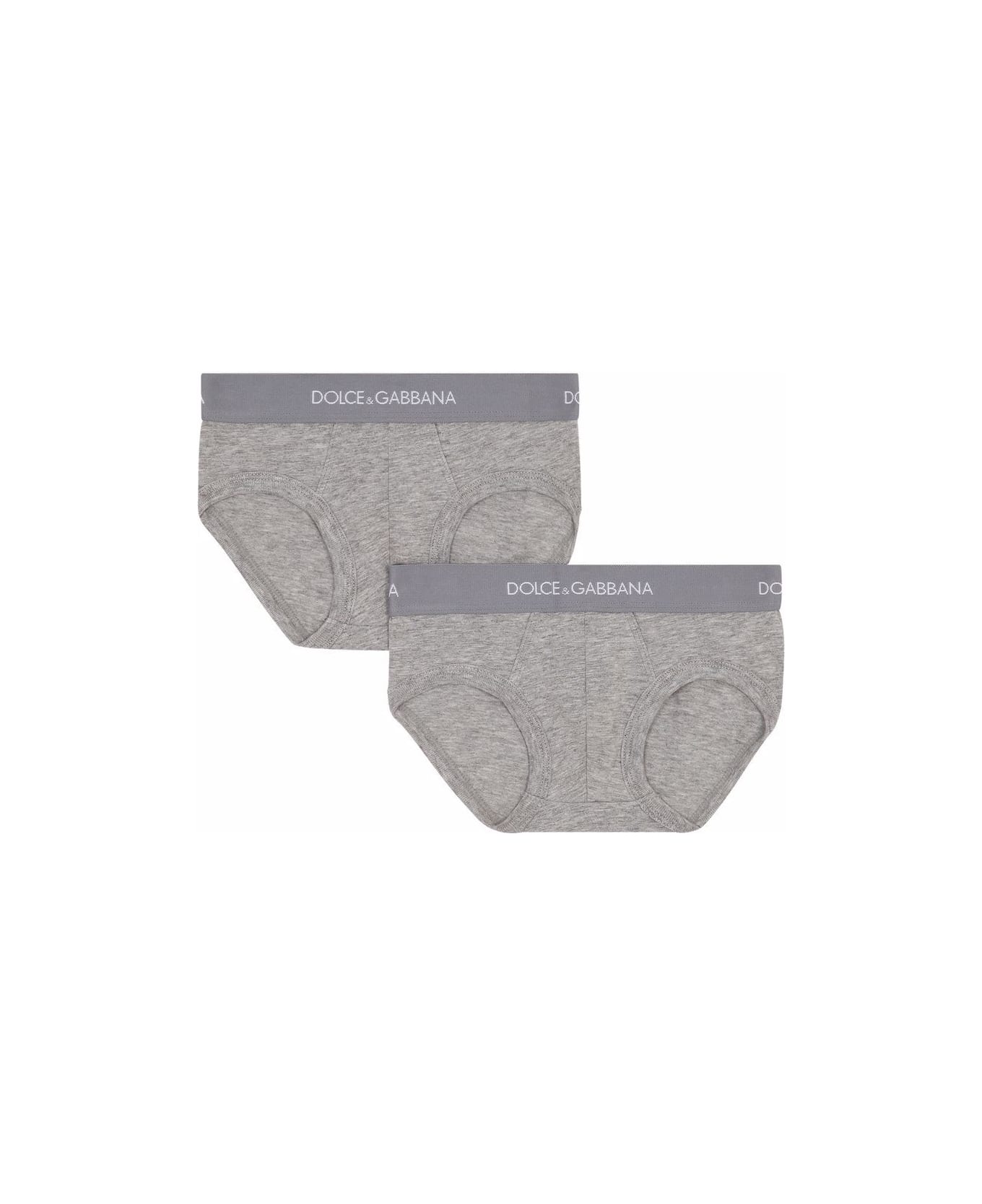 Dolce & Gabbana Set Di 2 Slip - Gray